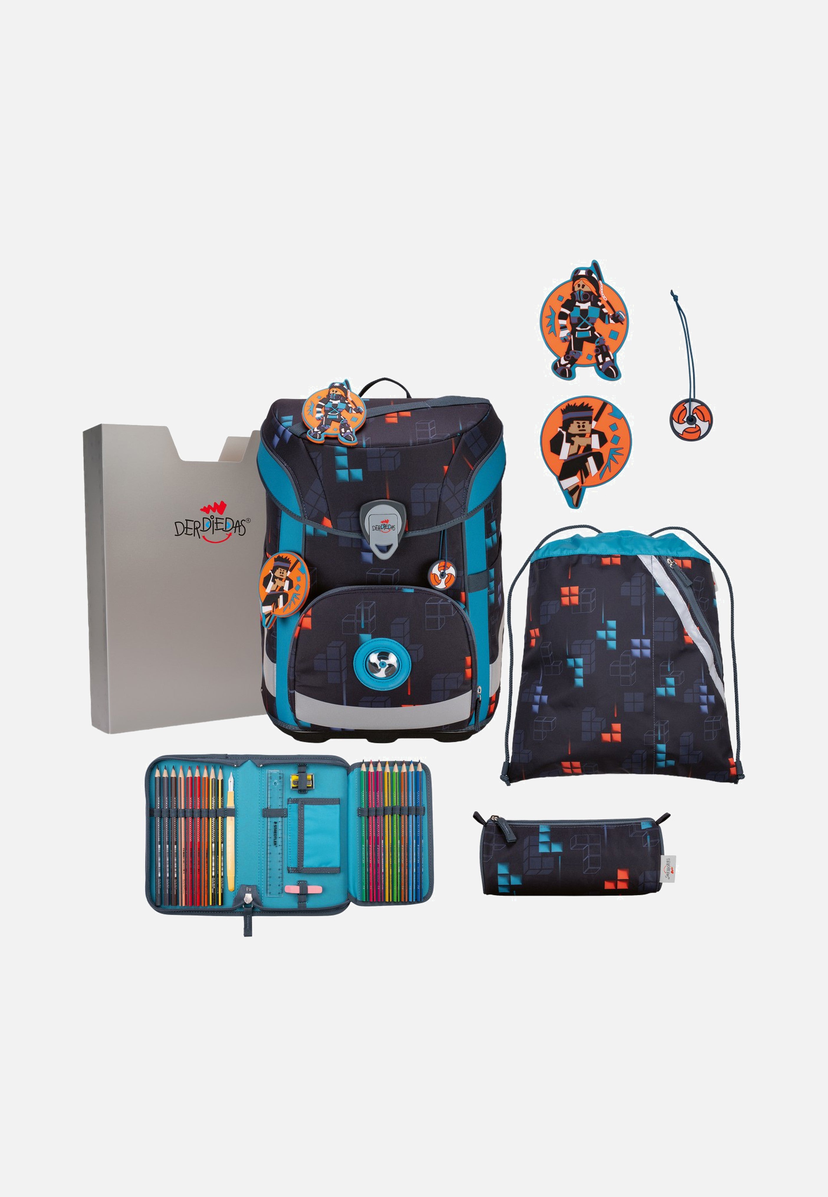 DerDieDas - ErgoFlex Easy Set Ninja Fighter - School Backpack | Neutral-Image