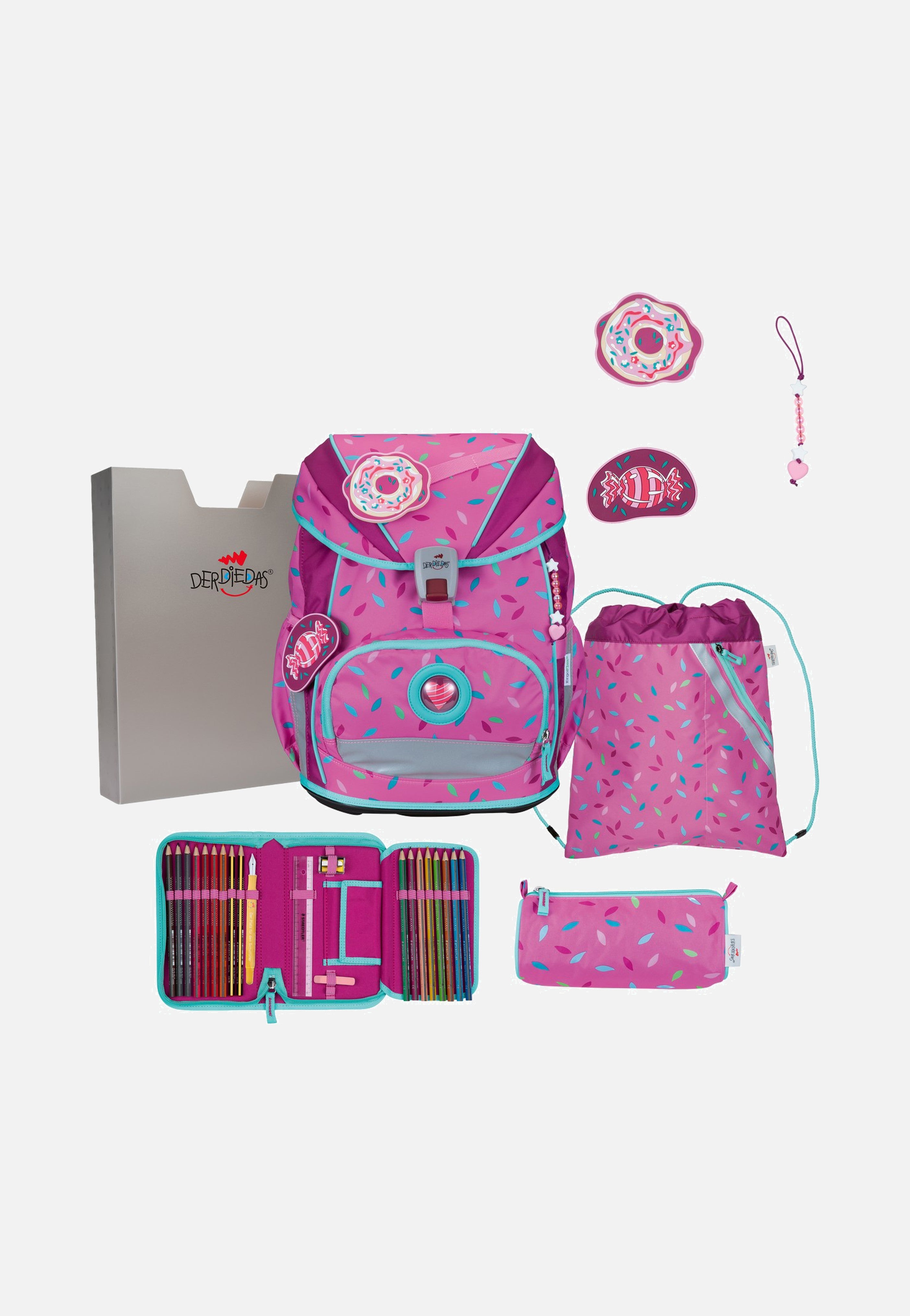 DerDieDas ErgoFlex Superlight Set Sweet Sprinkles School Backpack