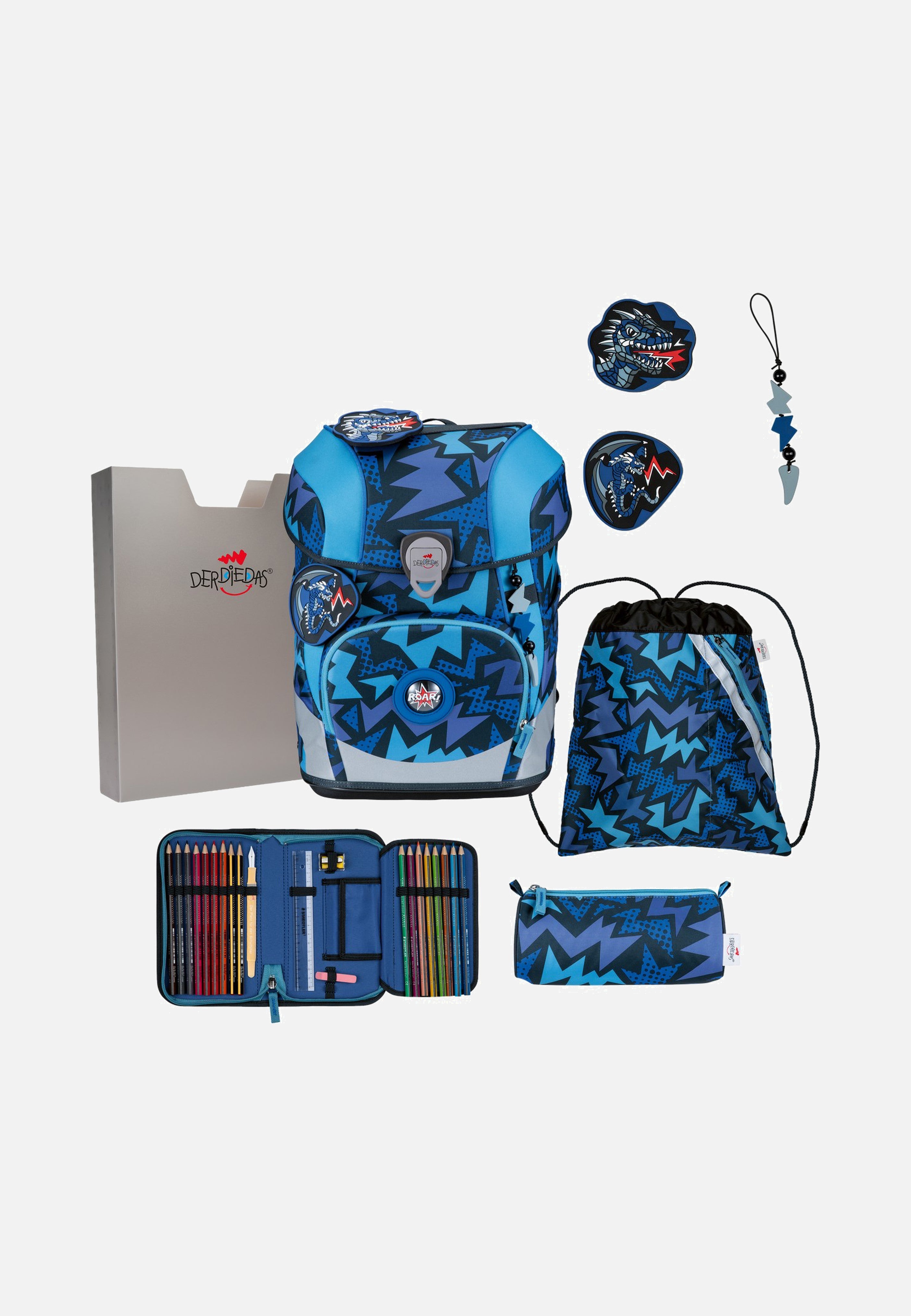 DerDieDas ErgoFlex Tiny Set Dark Dragon School Backpack