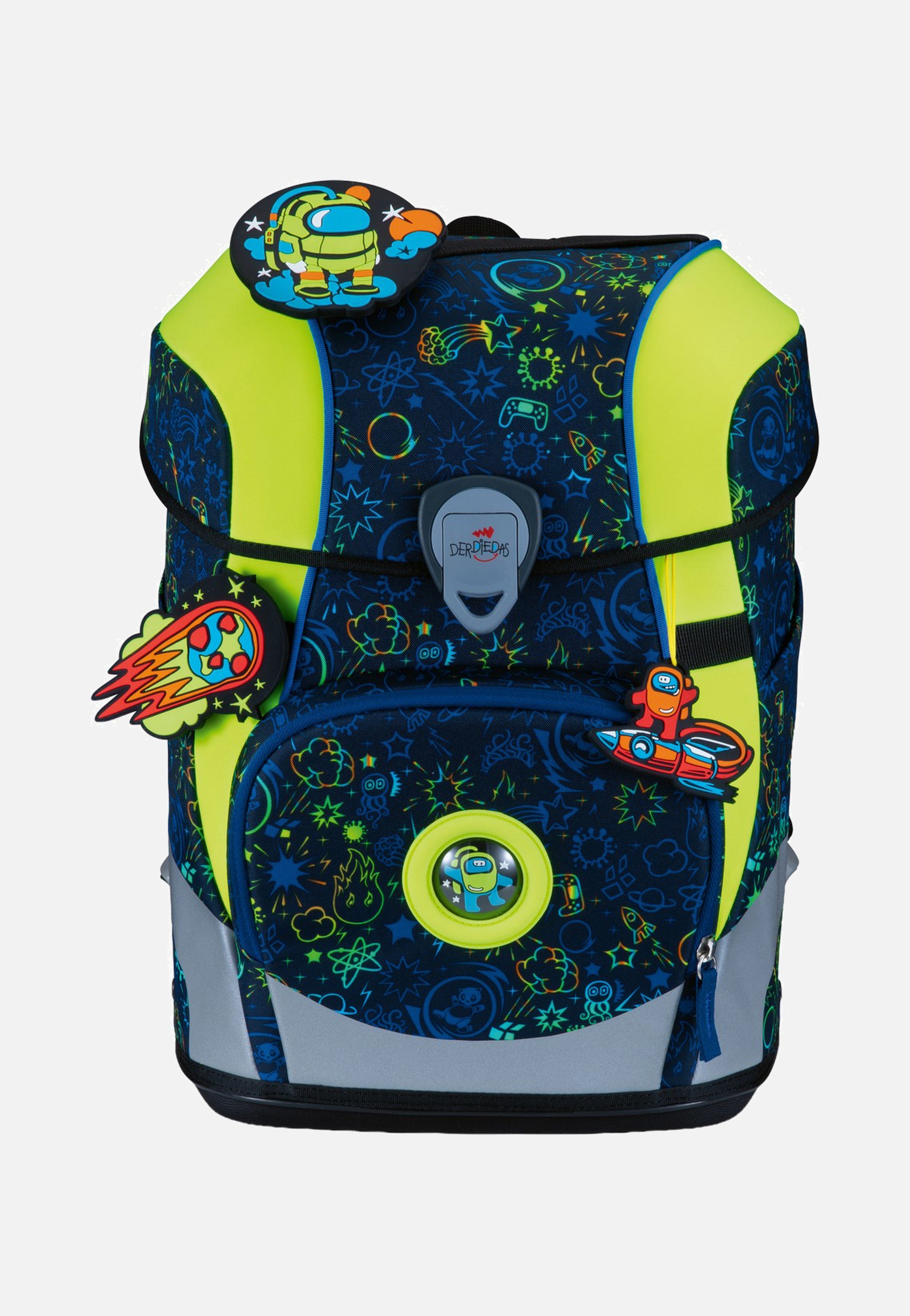 DerDieDas ErgoFlex Tiny Set Neon Crazy School Backpack