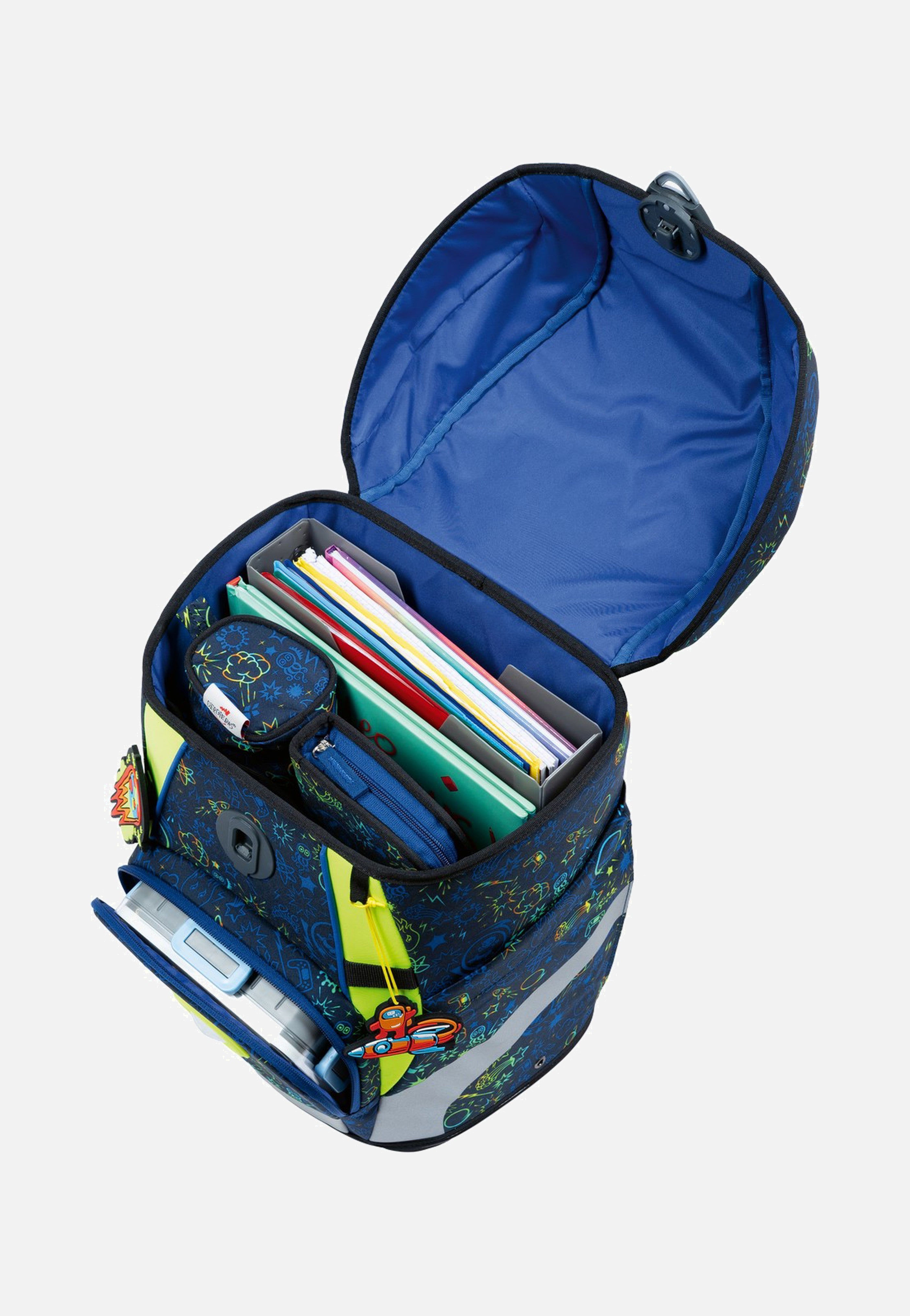 DerDieDas ErgoFlex Tiny Set Neon Crazy School Backpack