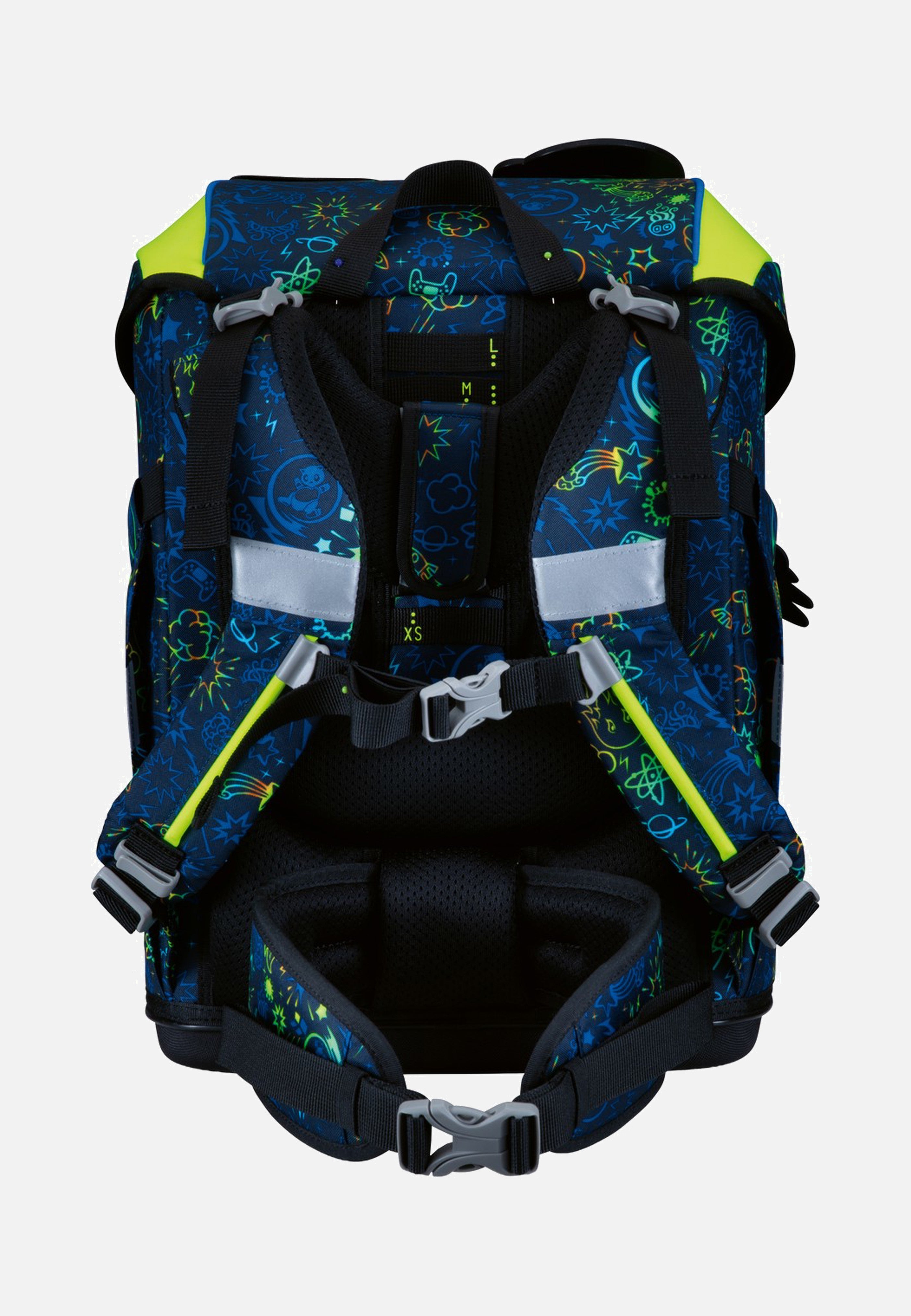 DerDieDas ErgoFlex Tiny Set Neon Crazy School Backpack