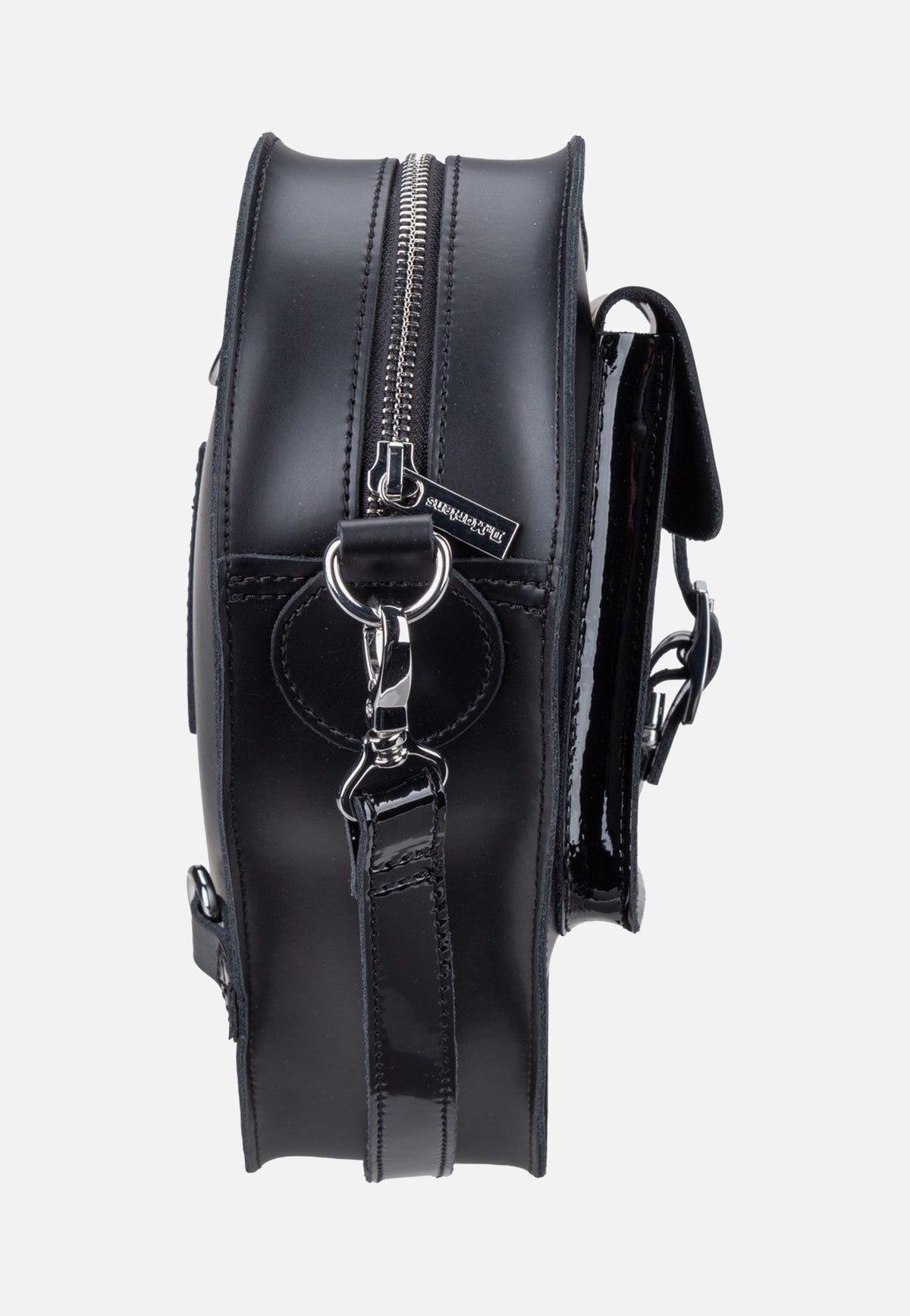 Dr. Martens Heart Backpack Black Kiev Patent Lamper Smooth Mochila