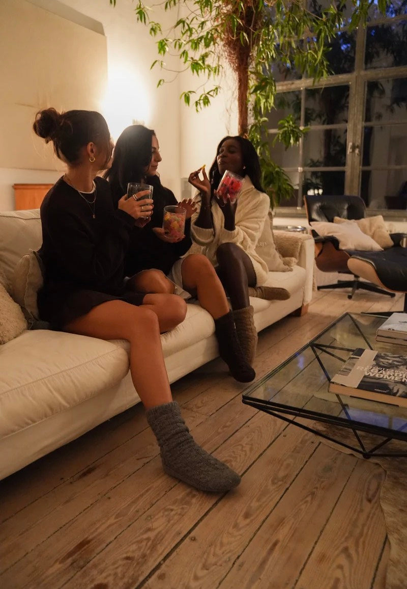 Hey Marly Cozy Home Mocha Socks