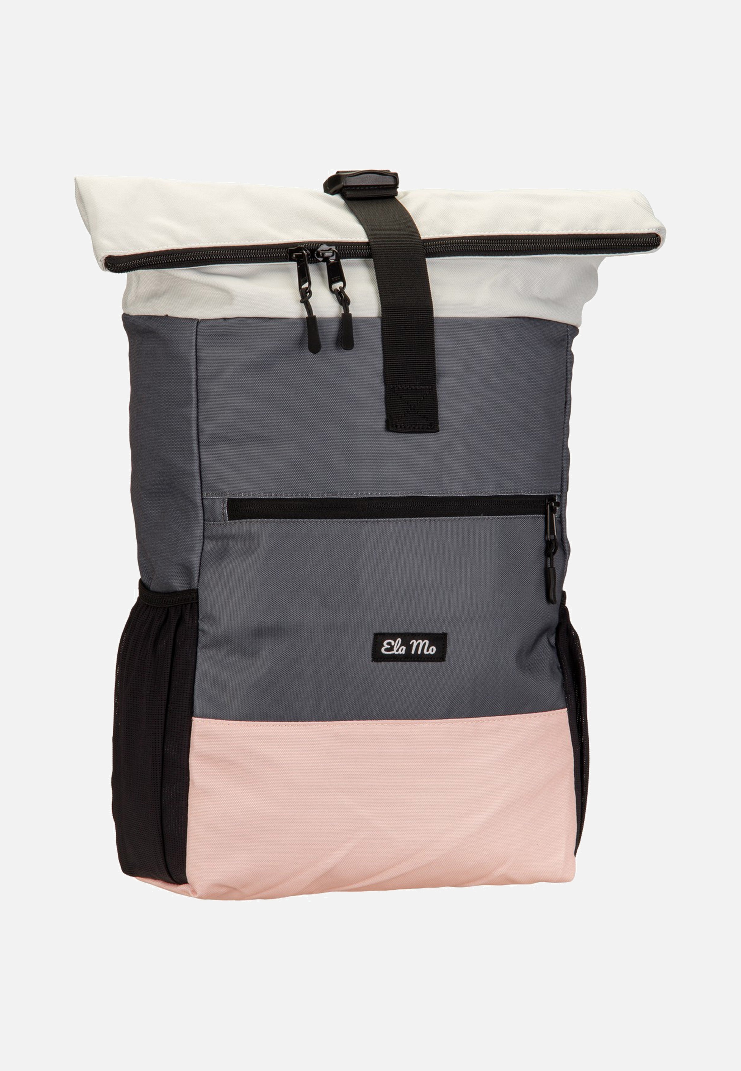 Ela Mo Rolltop Rose On Rocks Rolltop Backpack