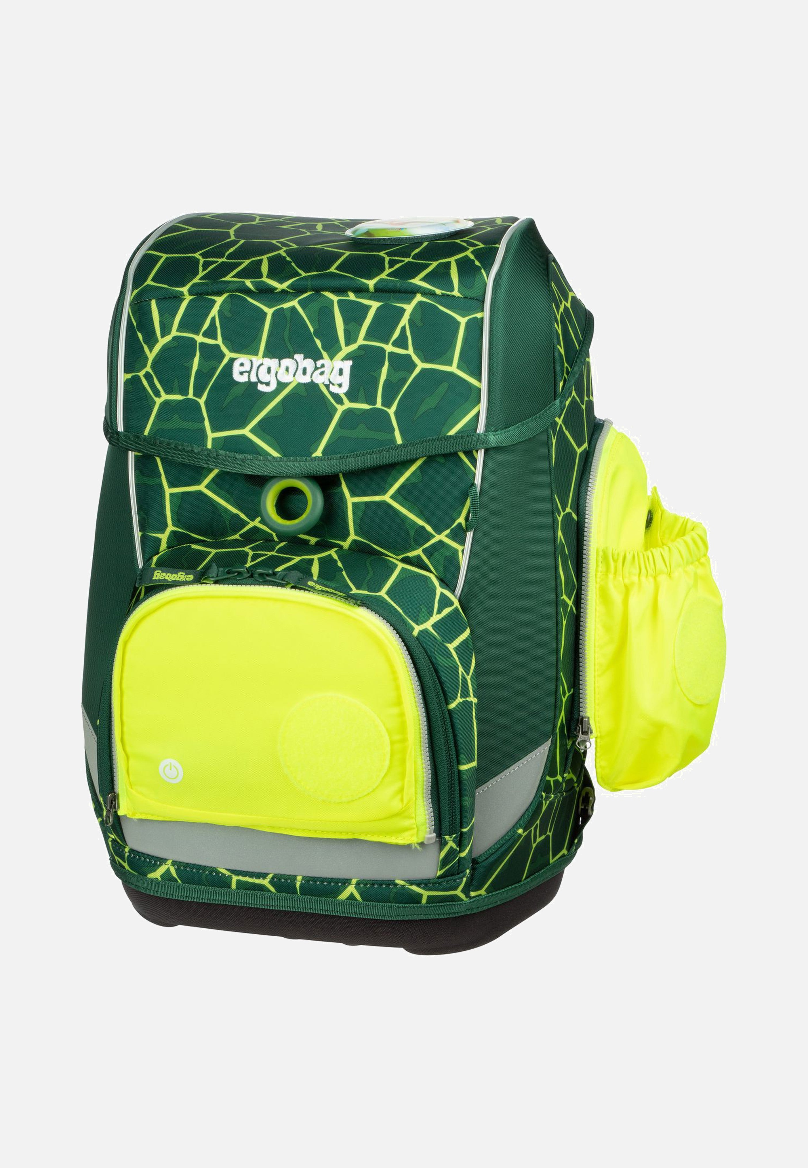 ergobag LED Fluo Seitentaschen Zip-Set Grün School Accessorie