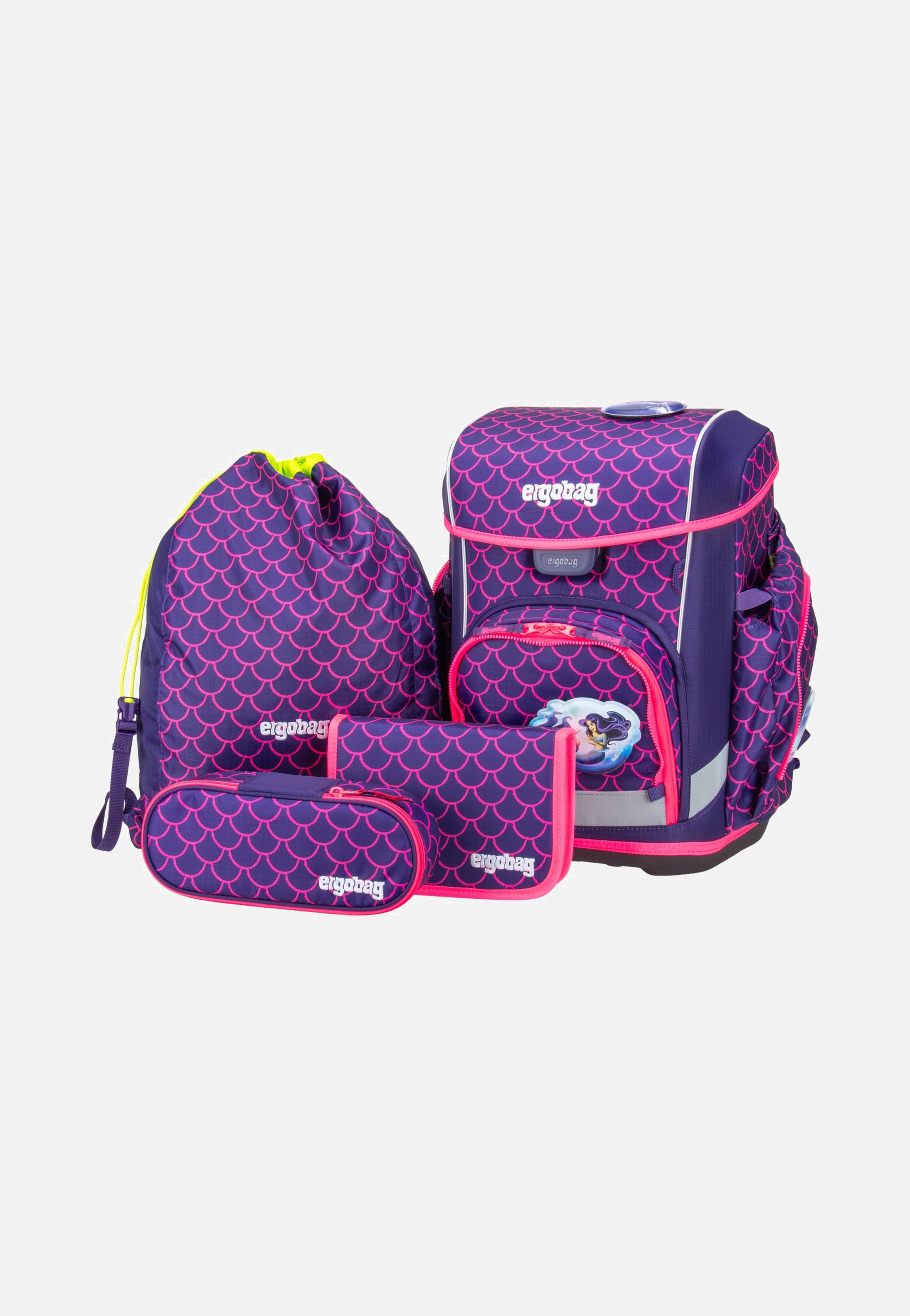 ergobag cubo light Set COLOR FLASH PerlentauchBär School Bag