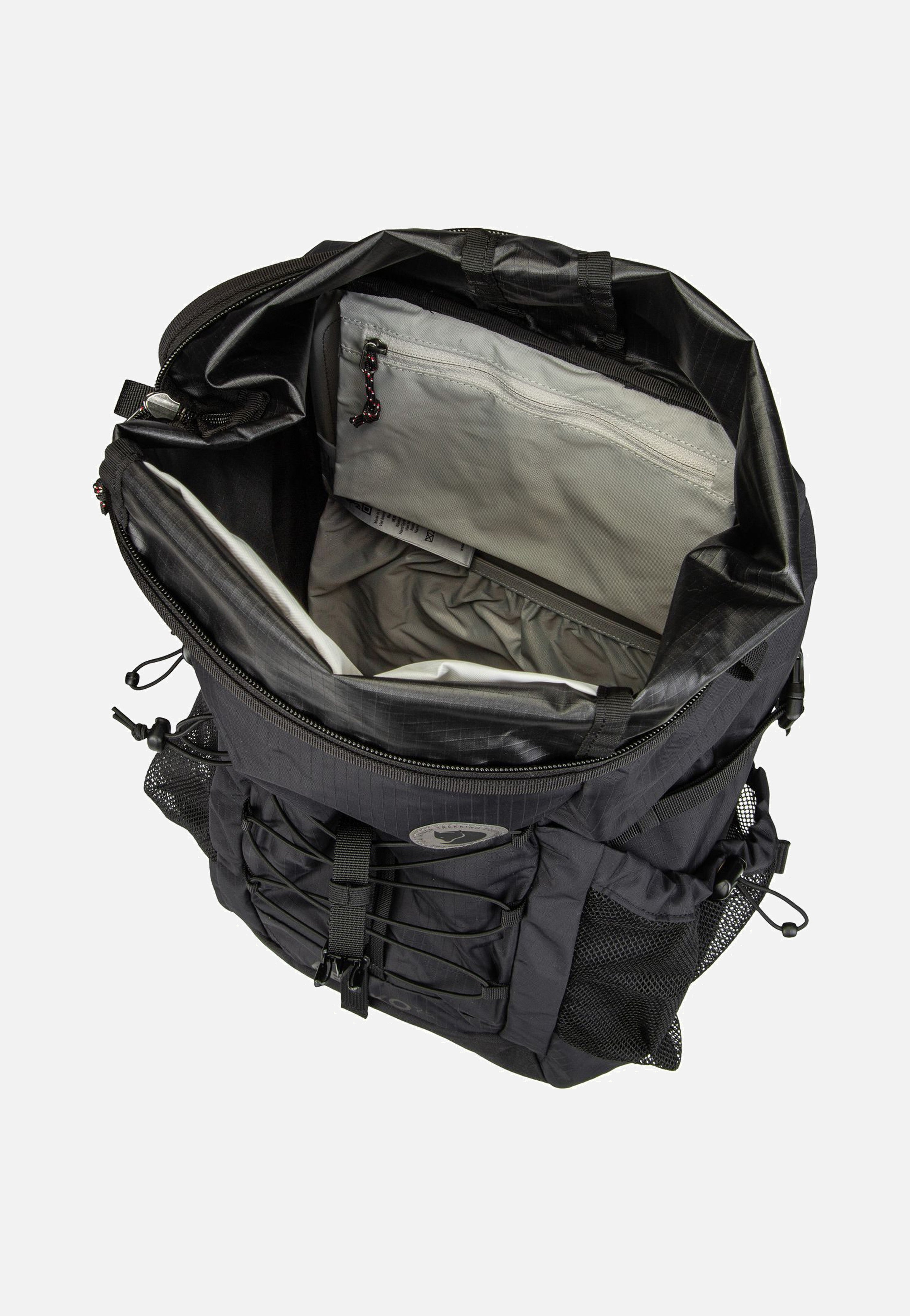 Fjällräven Abisko Hike Foldsack Black - Rolltop Backpack | Sakoi