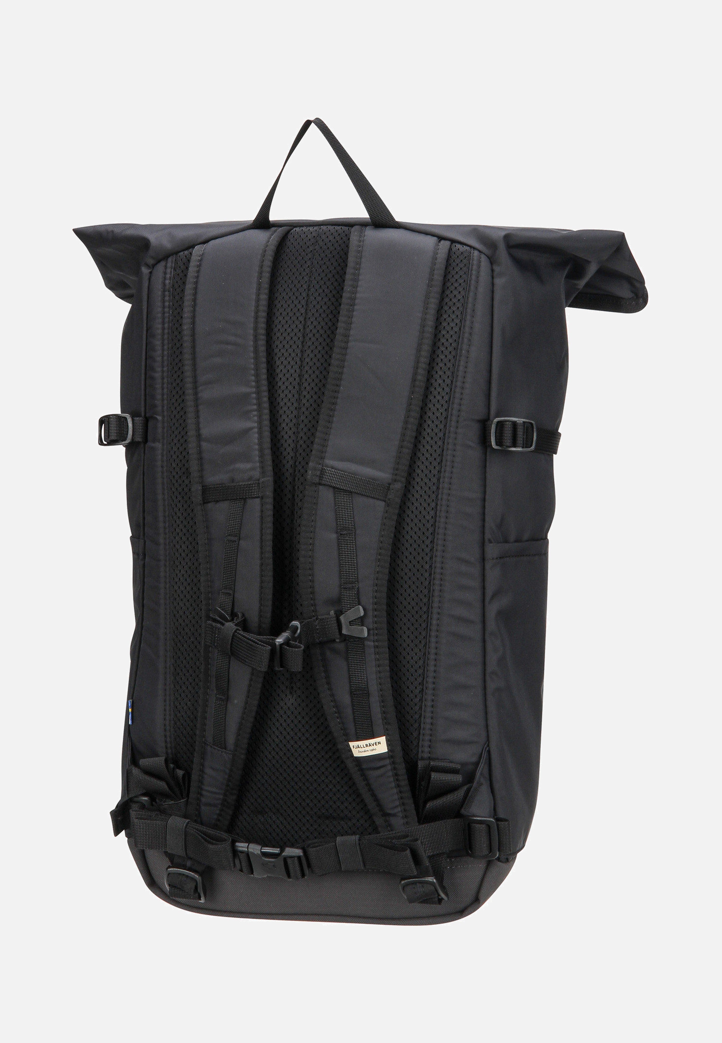 Fjällräven High Coast Foldsack 24 Black - Rolltop Backpack | Sakoi