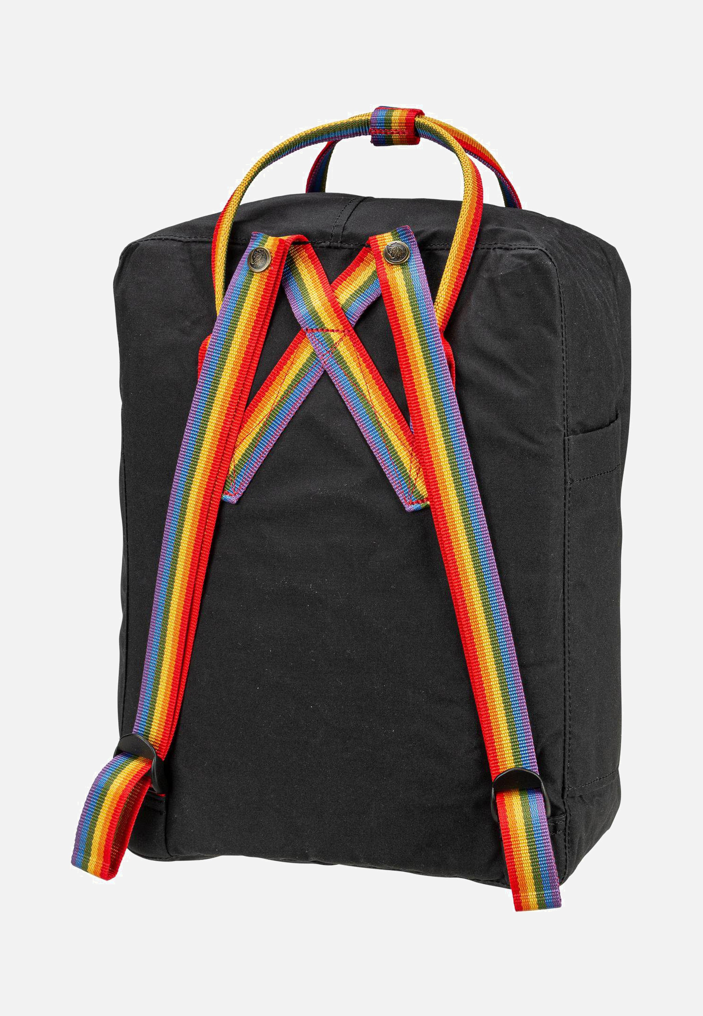 Fjällräven Kanken Rainbow Black/Rainbow Pattern Backpack