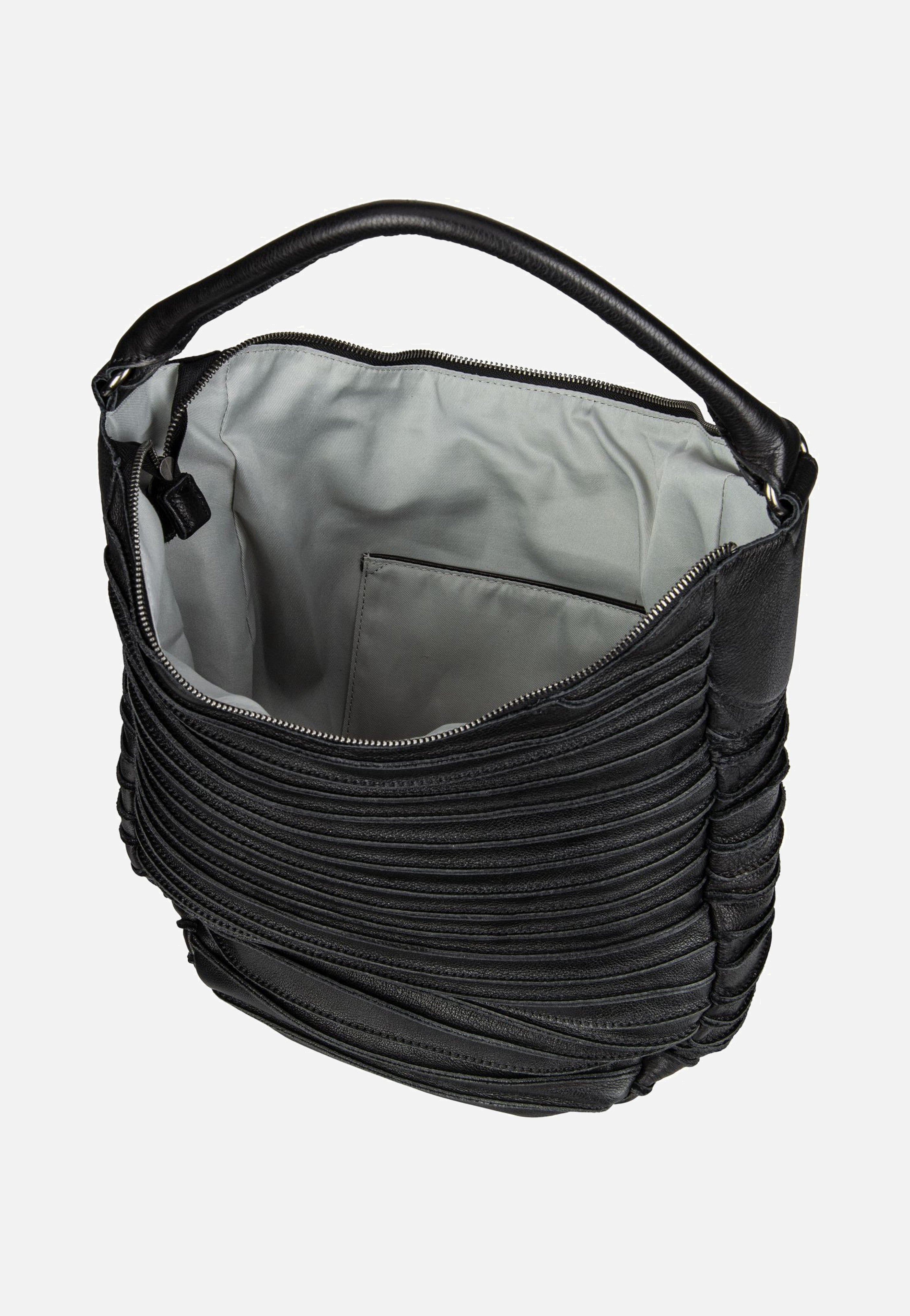 Fredsbruder Riffeltier S 961r Black Hobo Bag