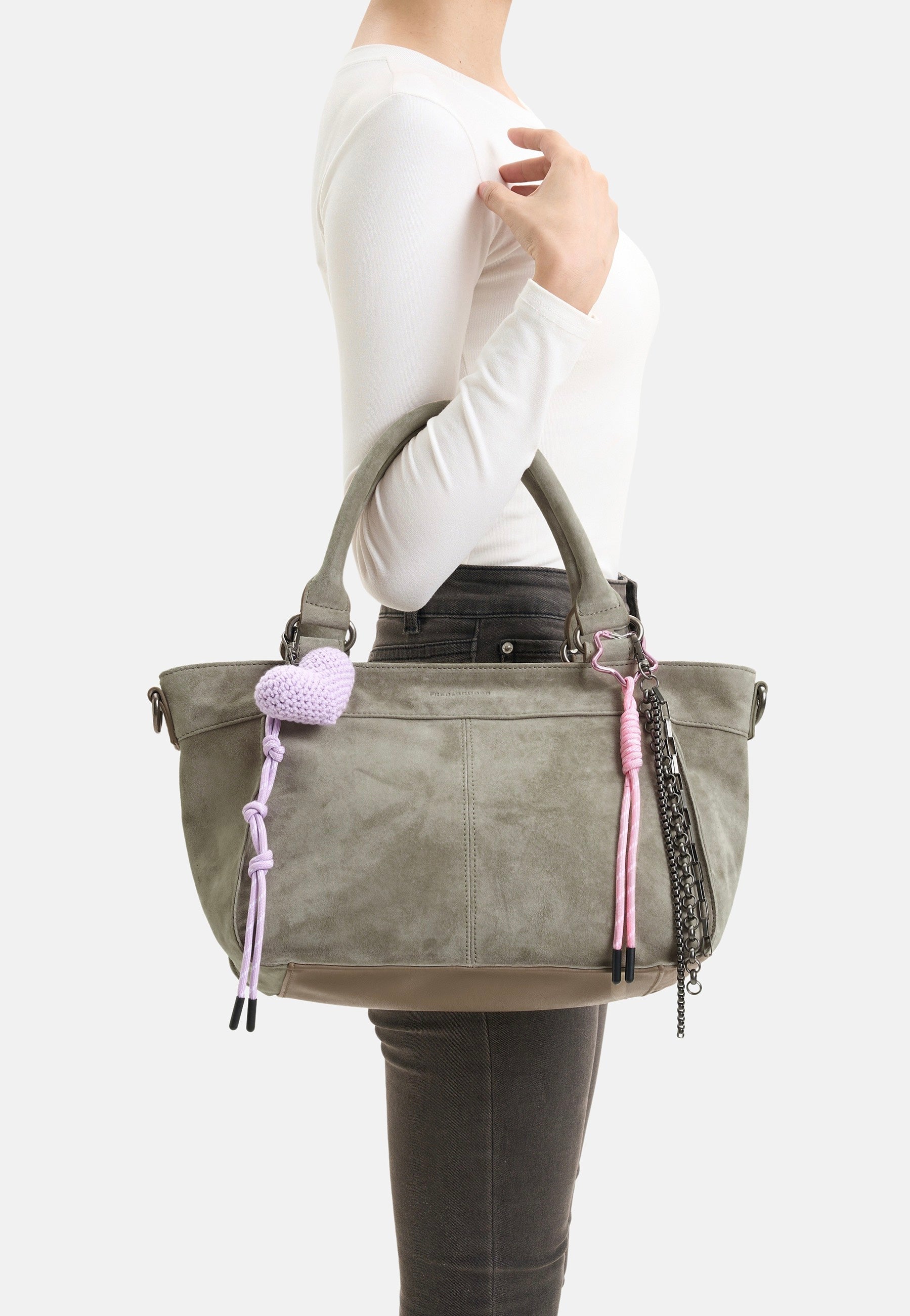 Fredsbruder Beautiful Mess Handbag Taupe Handle Bag