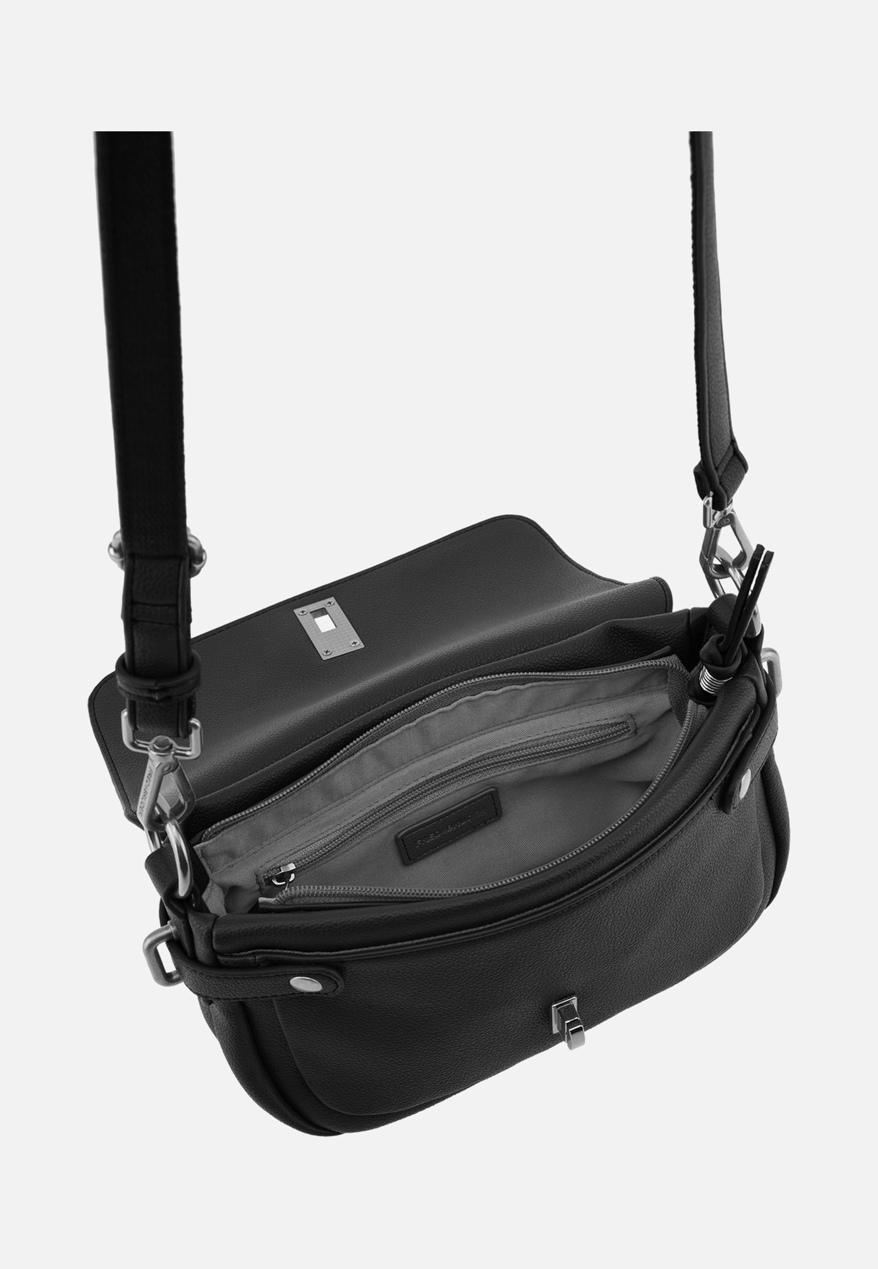 Fredsbruder My Bestie Crossbag With Flap Black Crossbody Bag