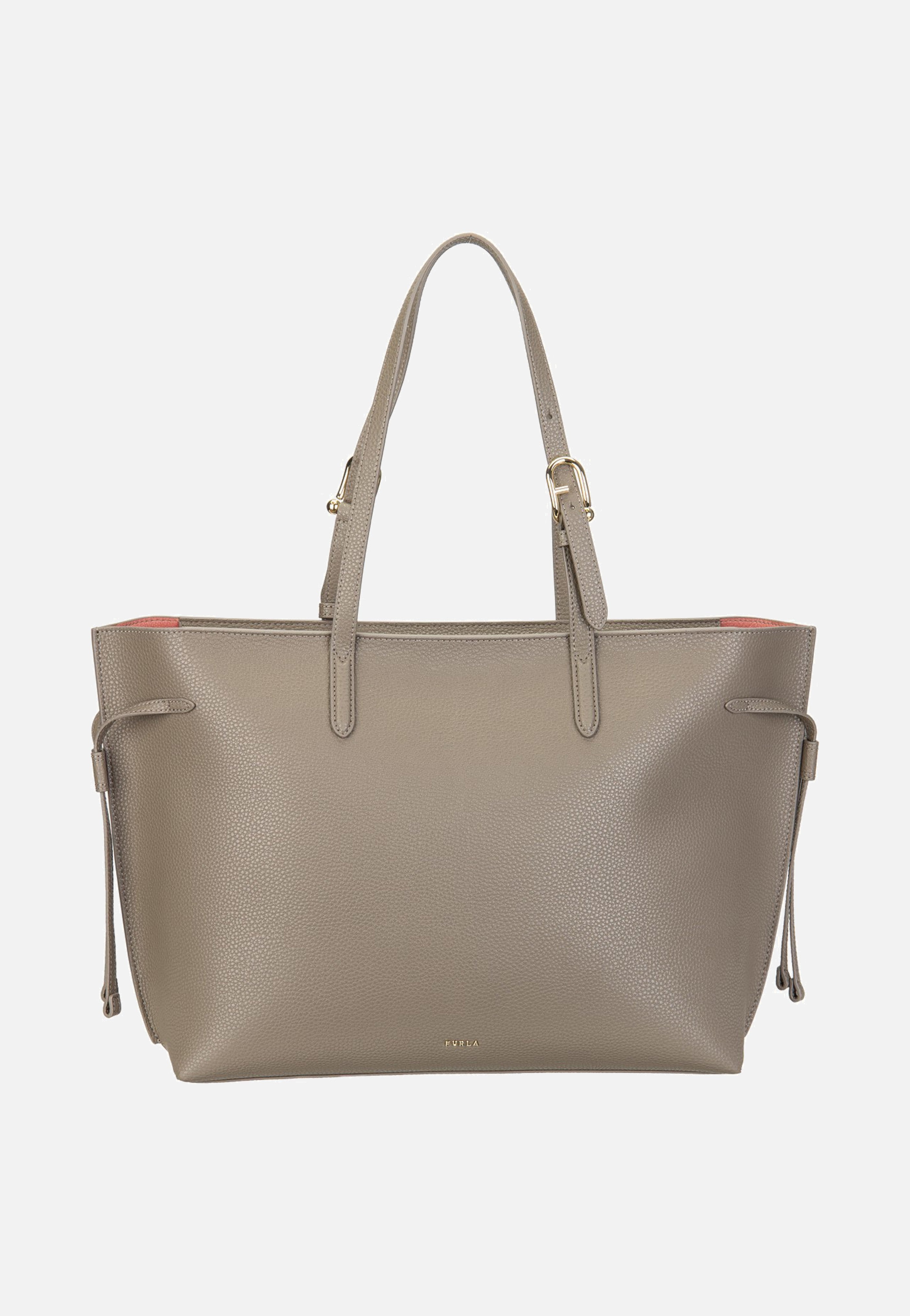Furla Ava L Tote W/Zip Muddy Gray+Rosewood Shopper