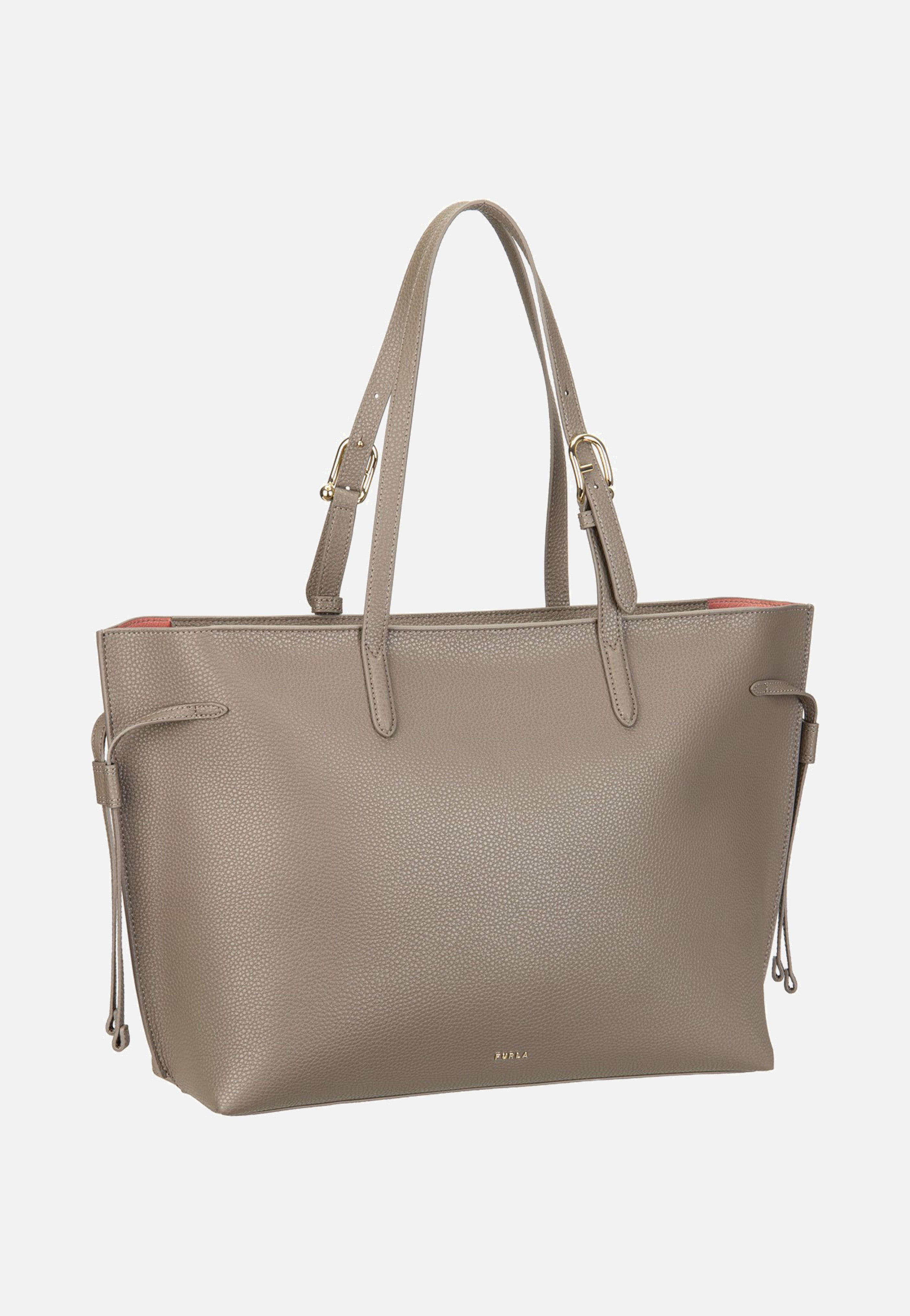 Furla Ava L Tote W/Zip Muddy Gray+Rosewood Shopper
