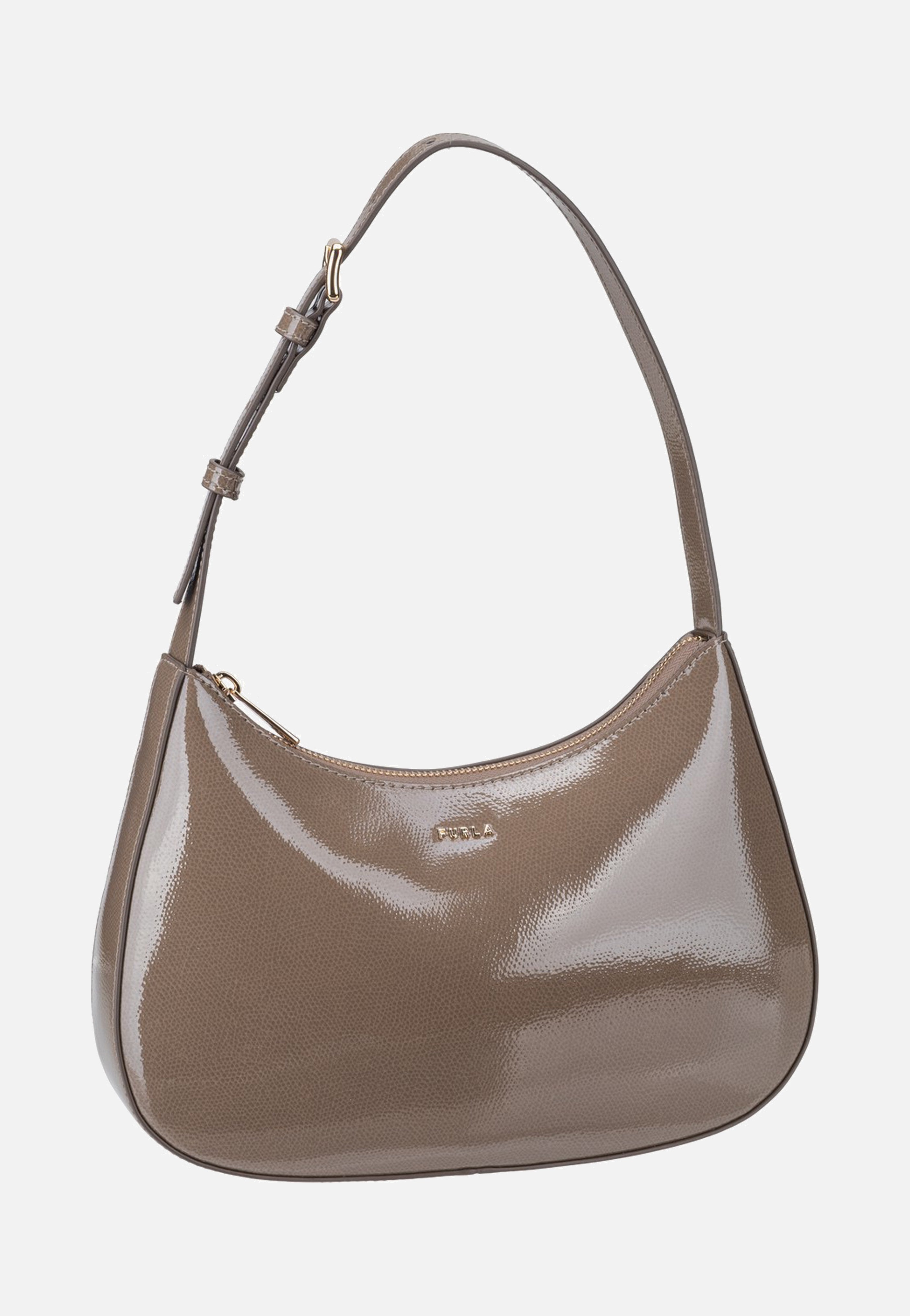 Furla Margot S Muddy Gray Shoulder Bag