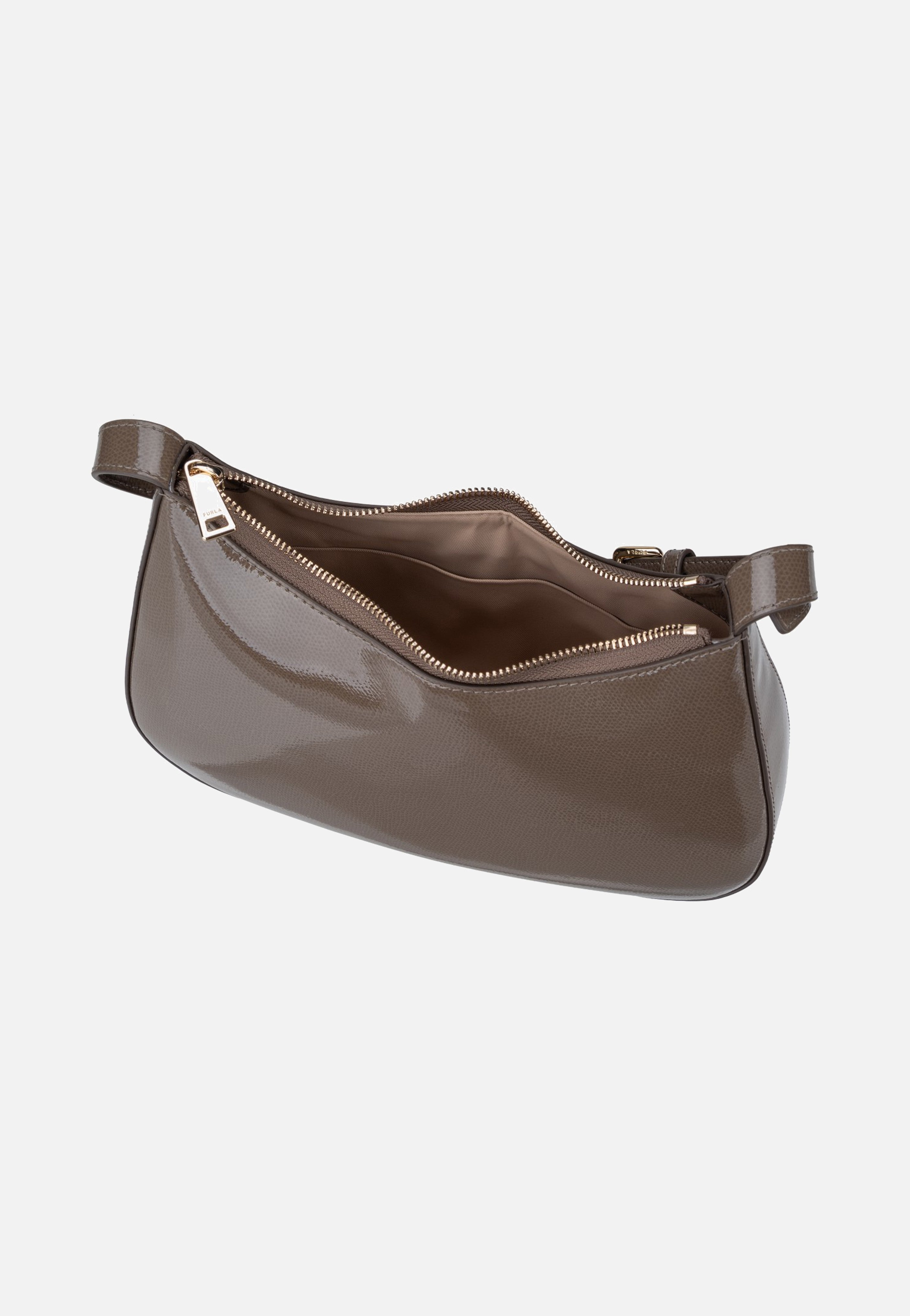 Furla Margot S Muddy Gray Shoulder Bag