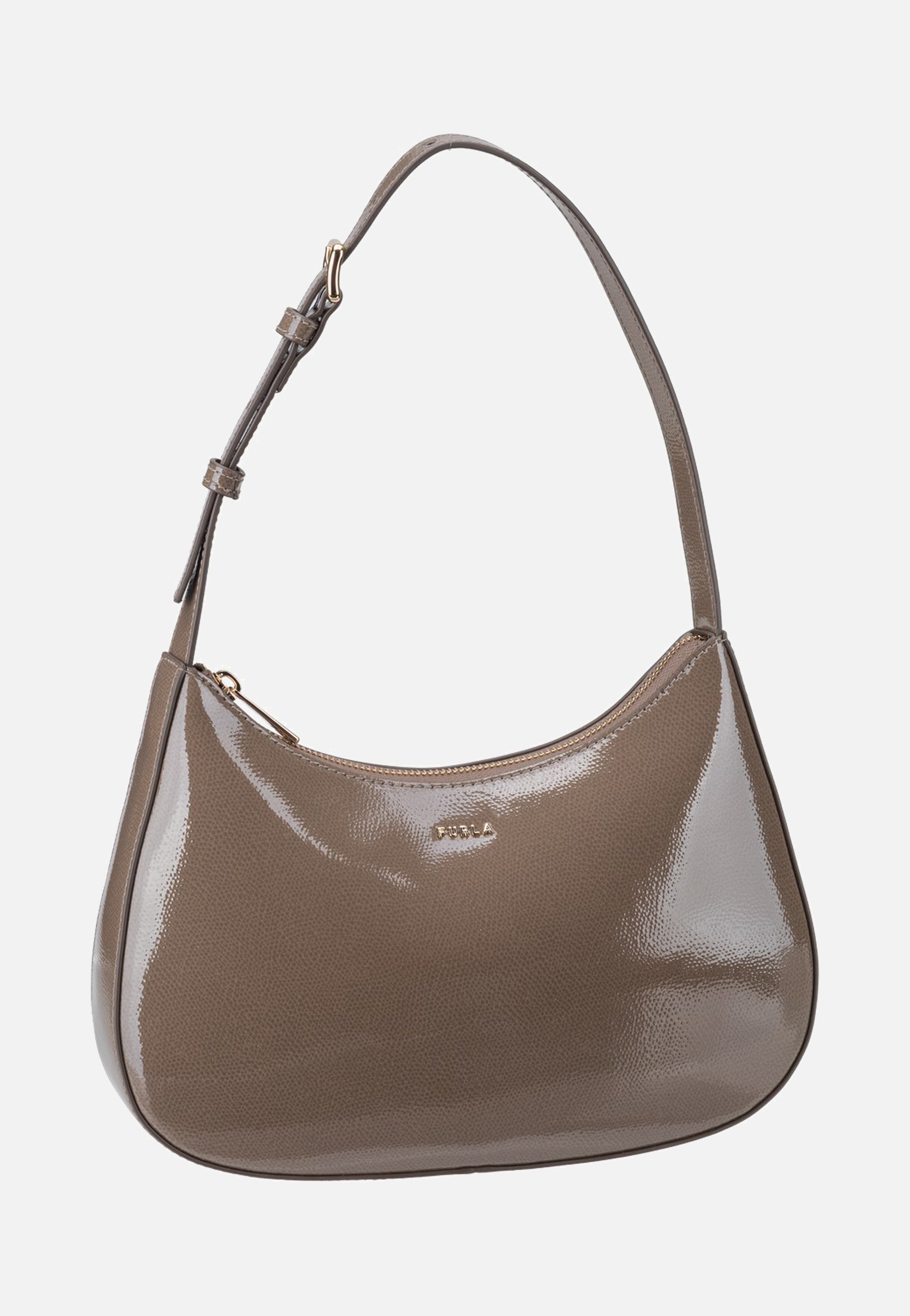 Furla Margot S Muddy Gray Shoulder Bag