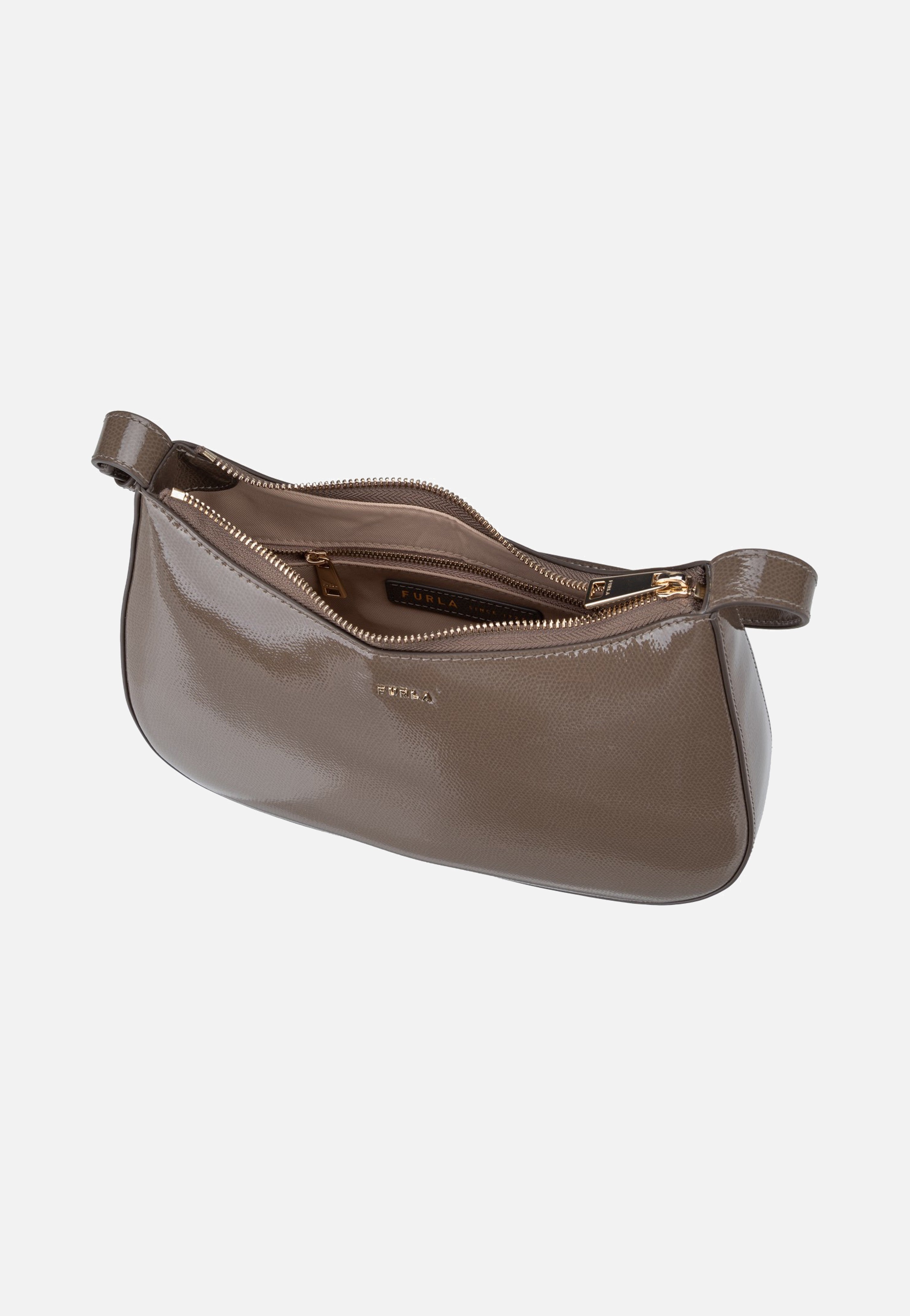 Furla Margot S Muddy Gray Shoulder Bag