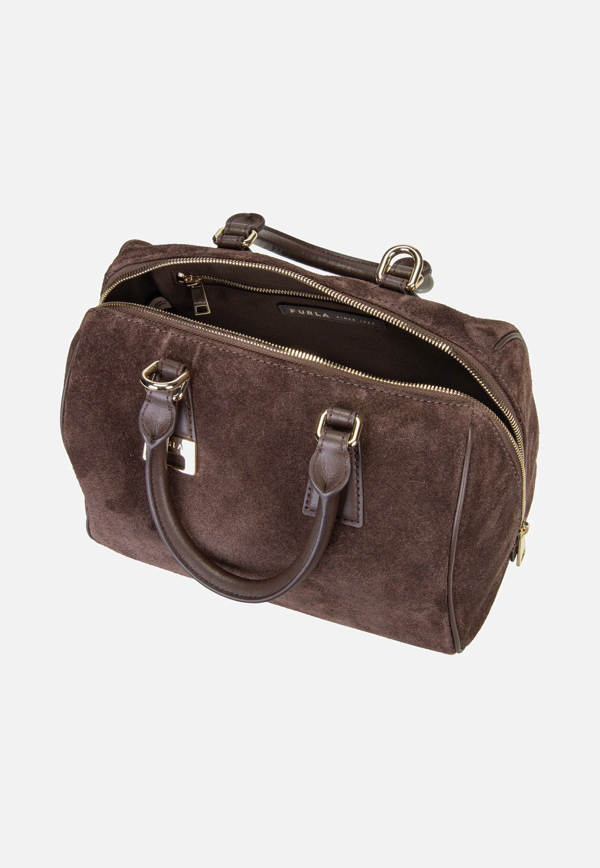 Furla Olivia M Boston Toni Cioccolato Bowling Bag
