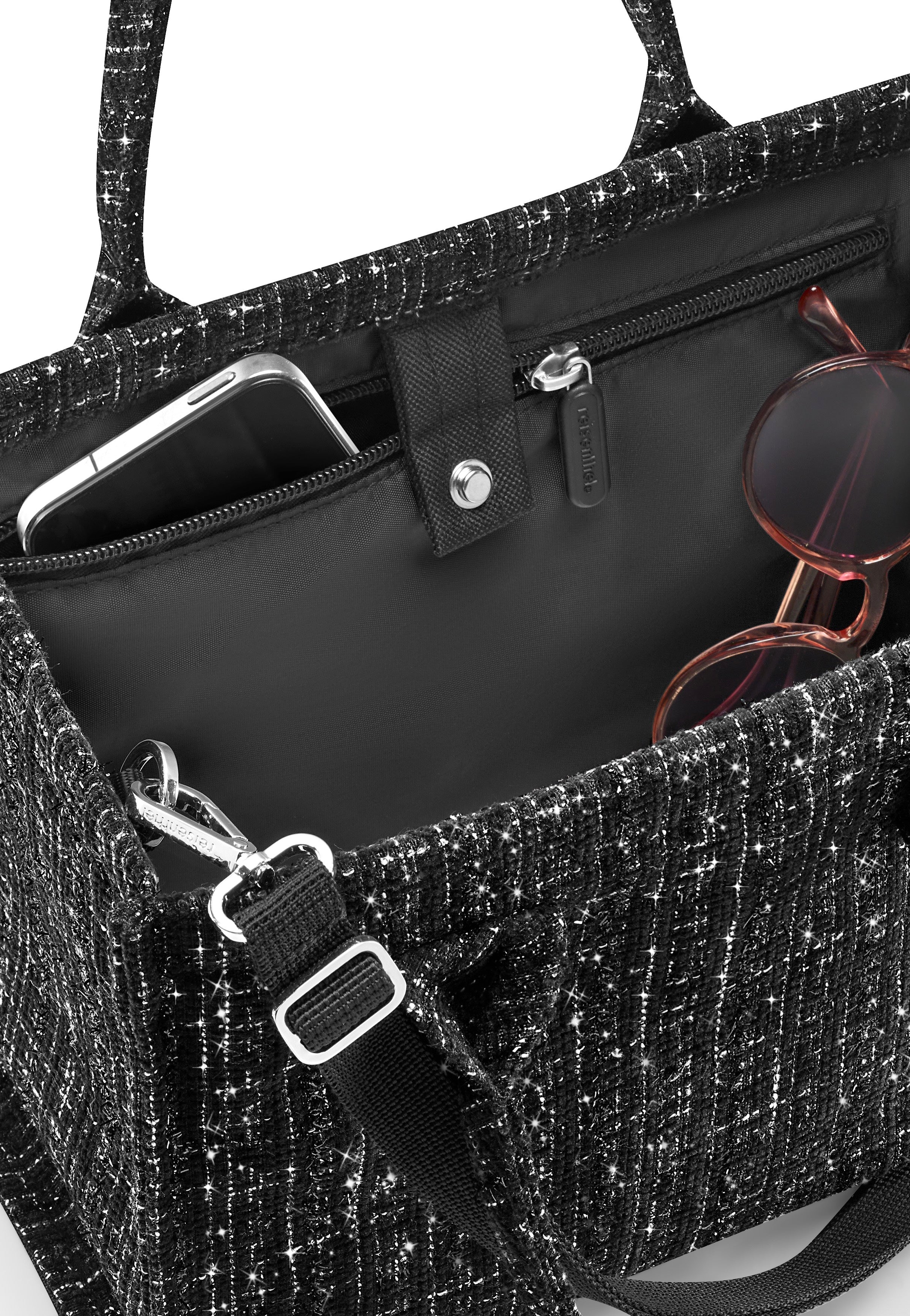 reisenthel Daily Shopper XS Bouclé Black Tote Bag