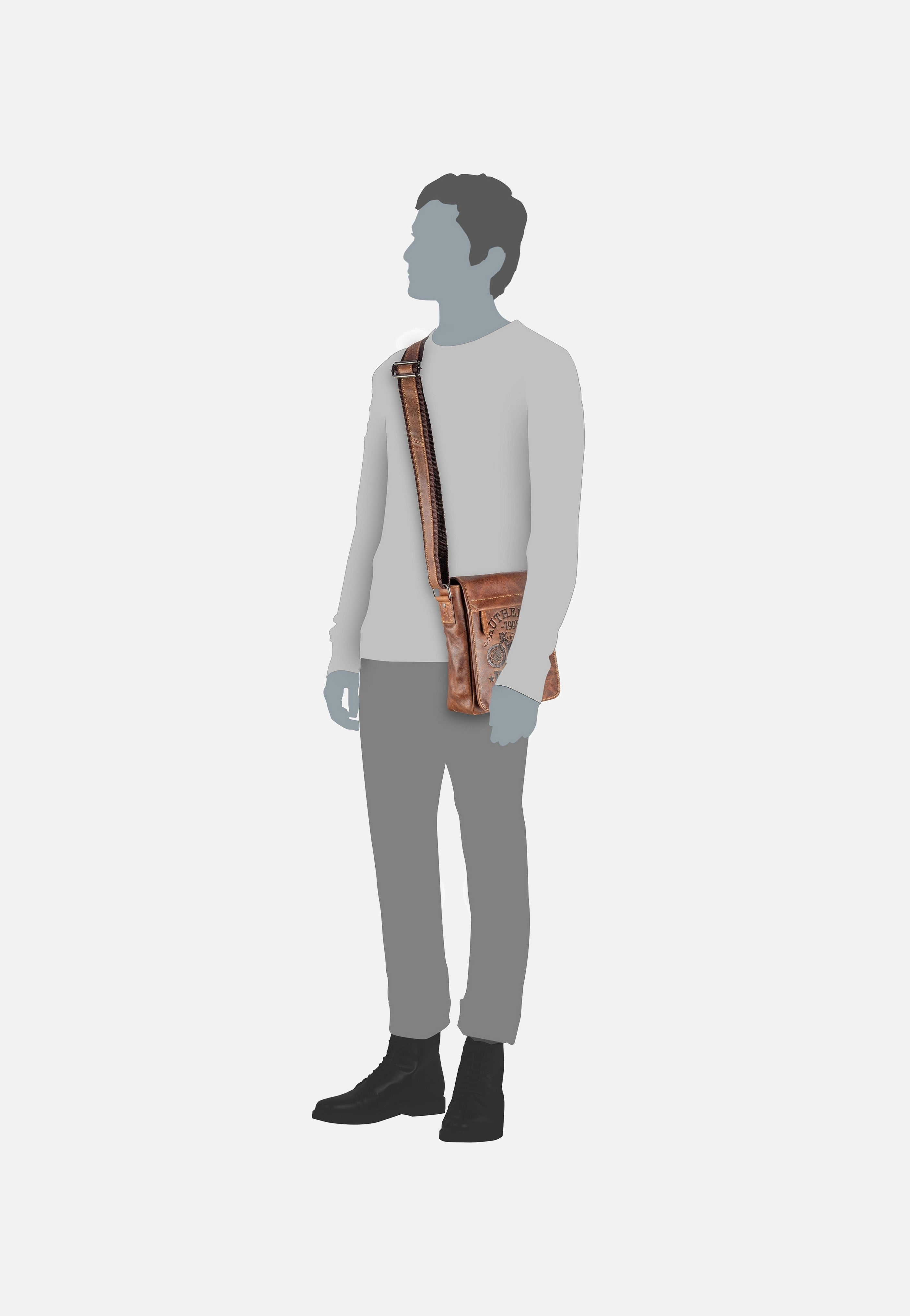 Greenburry - Cafe Racer 0830 Antikbraun - Shoulder Bag | Men-Image