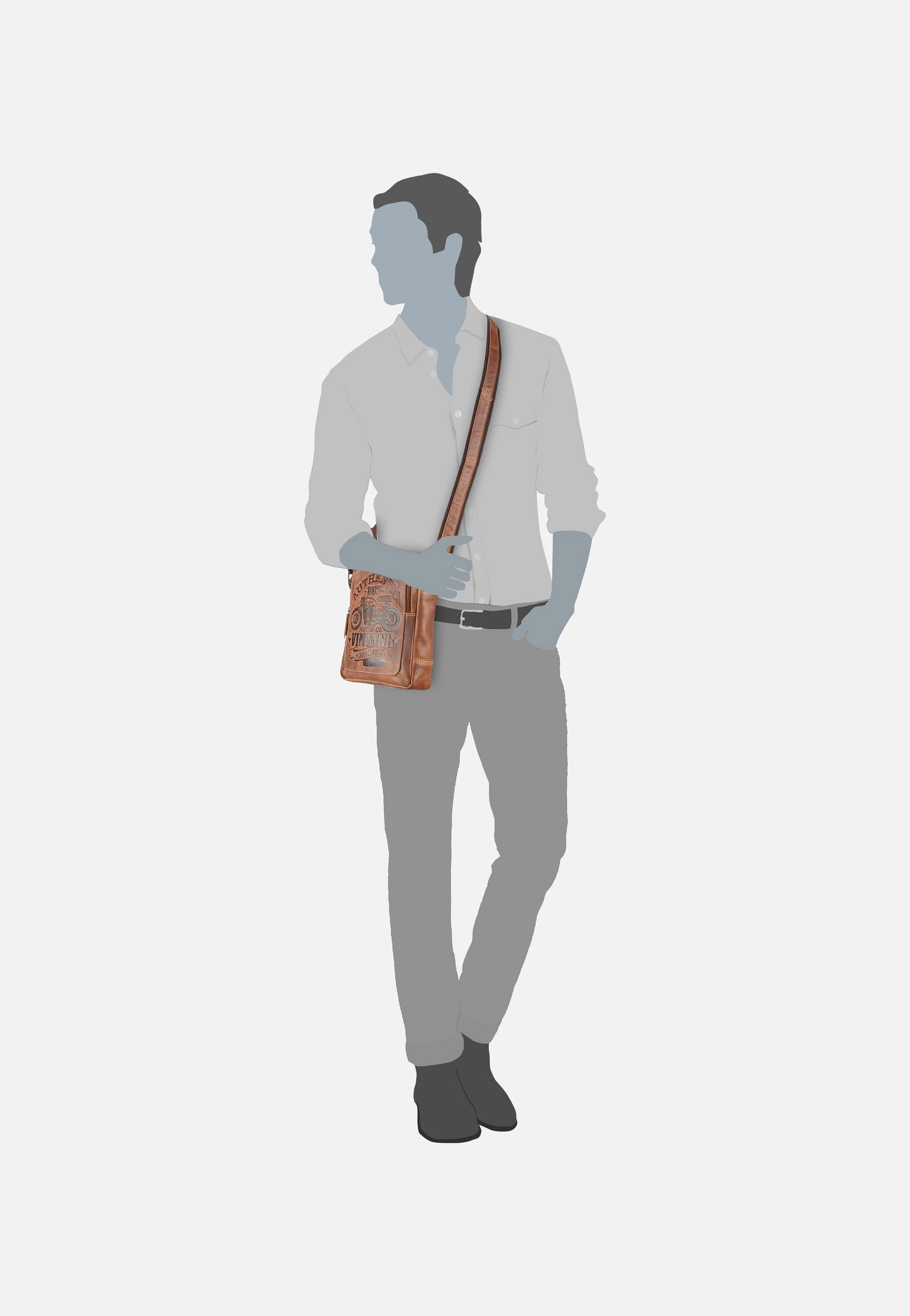 Greenburry - Cafe Racer 0832 Antikbraun - Shoulder Bag | Men-Image