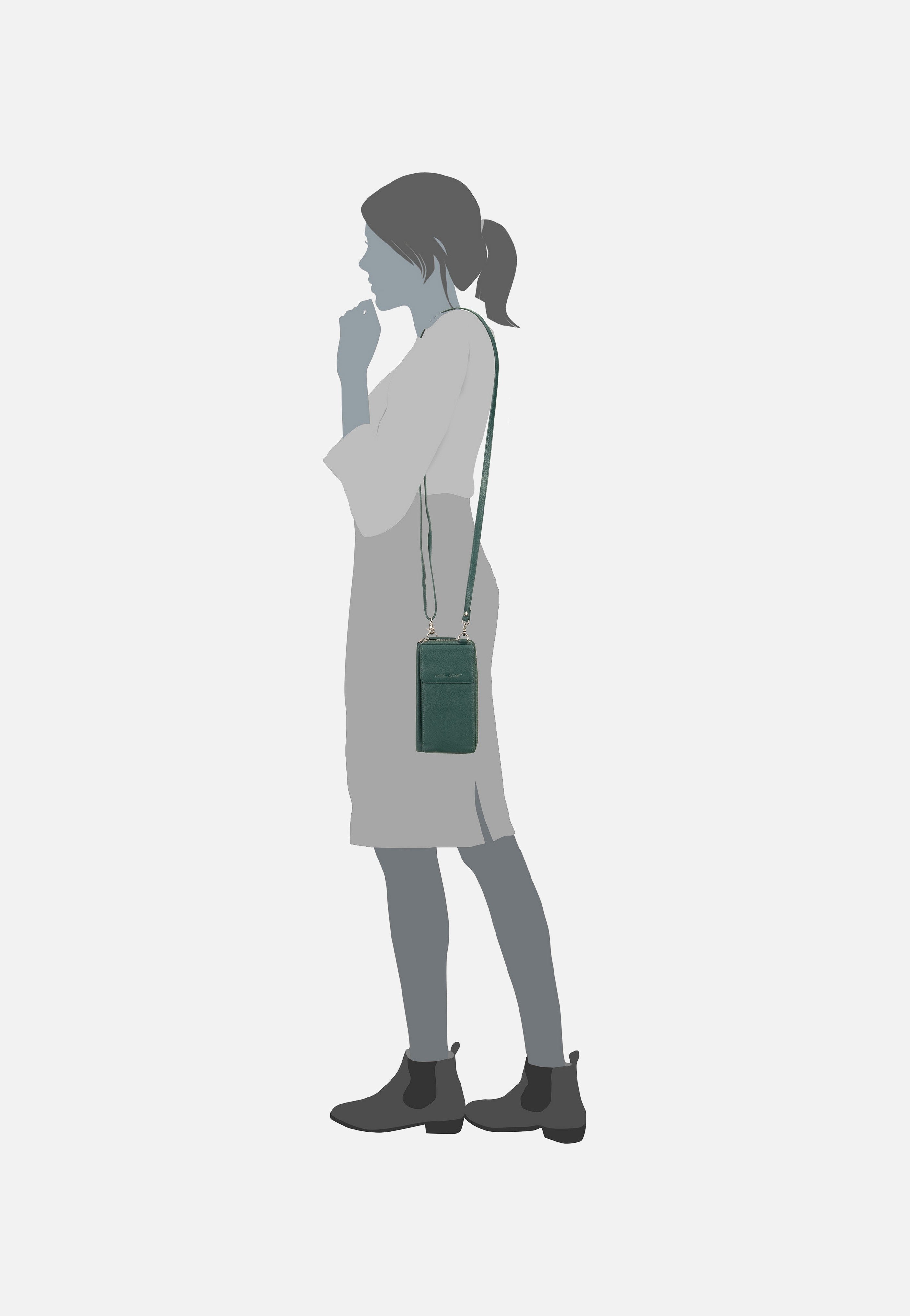 Greenburry - Nappa 1569 Tannengrün - Phone Pouches | Women-Image