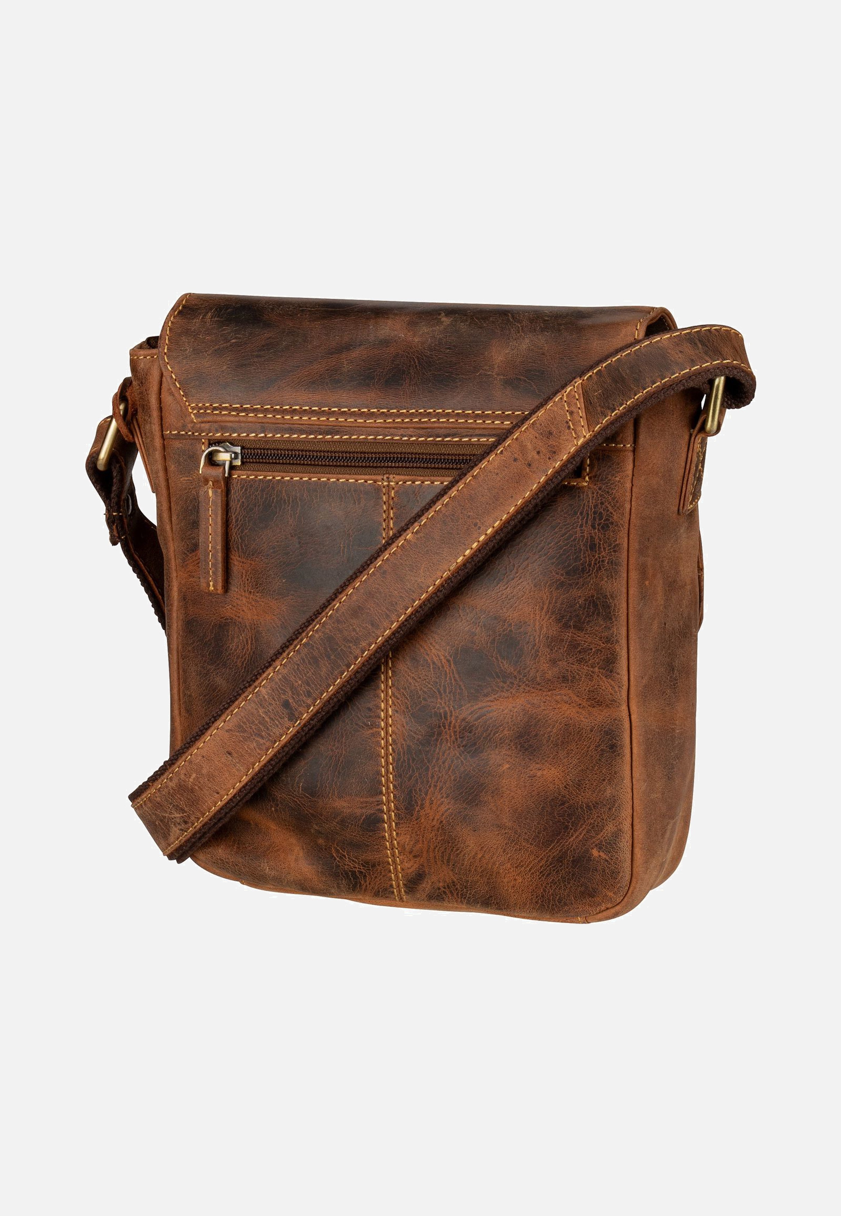 Greenburry Vintage 1540 Revolver Bag S Sattelbraun - Crossbody Bag