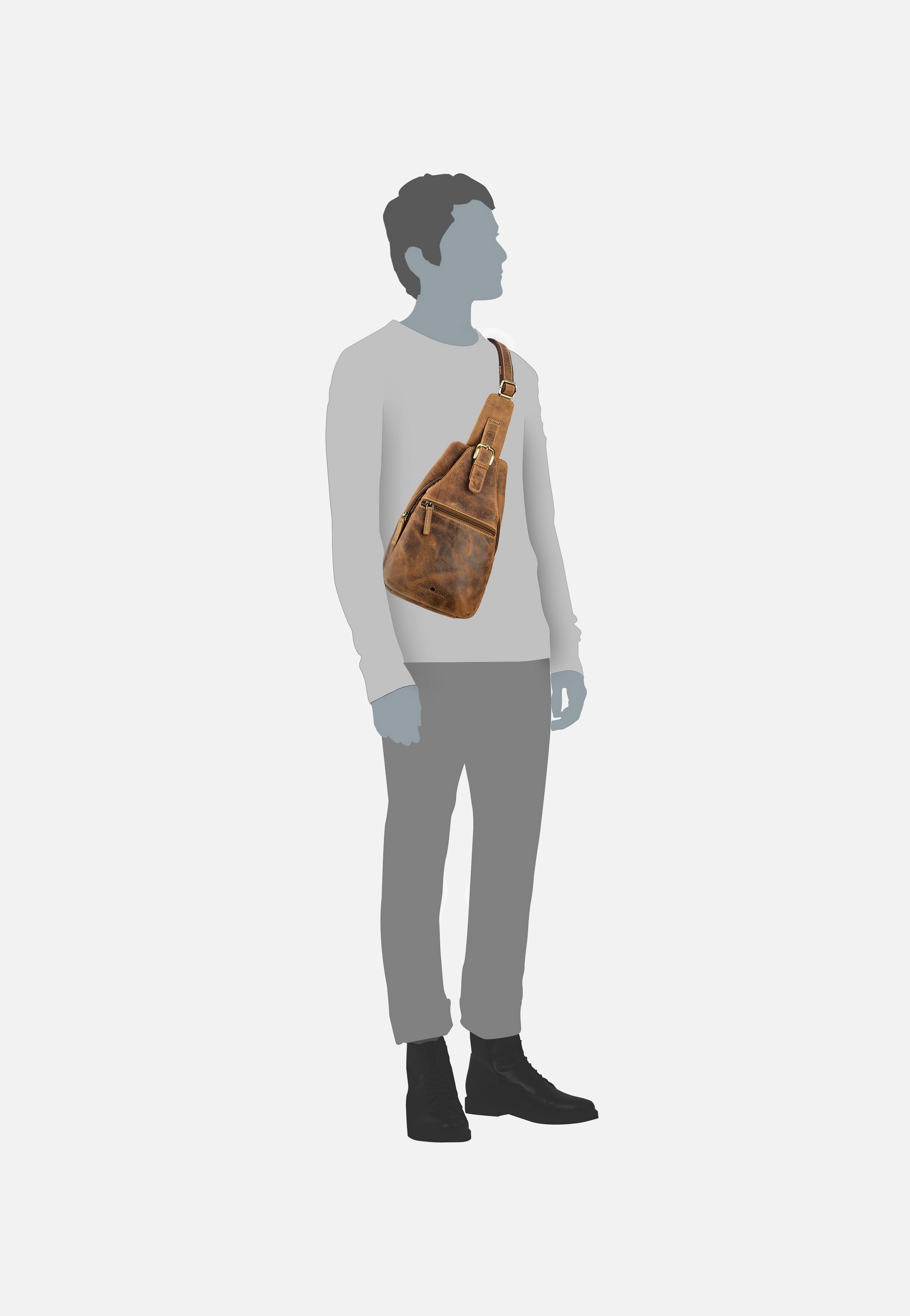 Greenburry - Vintage 1558 Bodybag Sattelbraun - Sling Bag | Neutral-Image