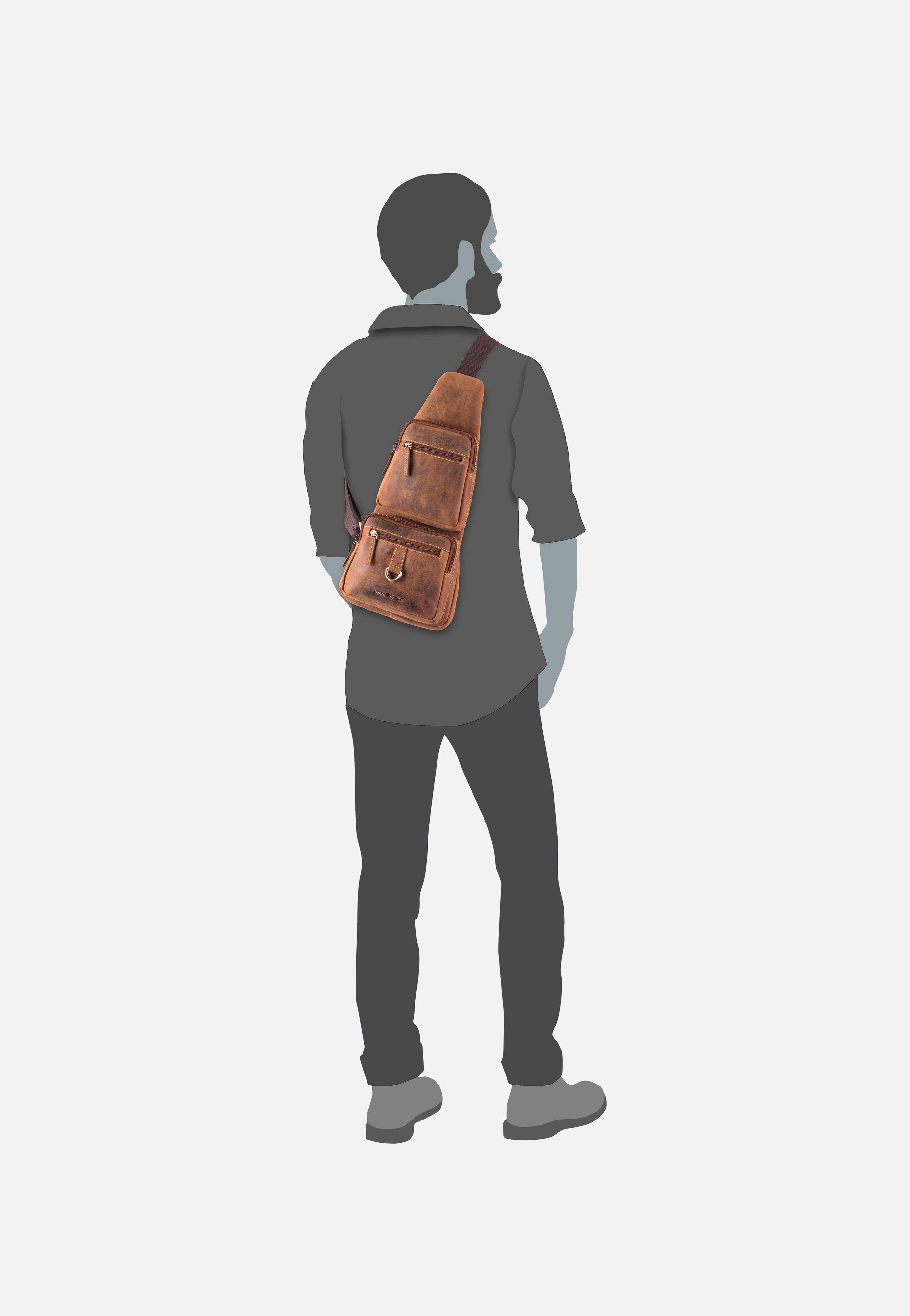 Greenburry - Vintage 1613 Brown - Sling Bag | Men-Image