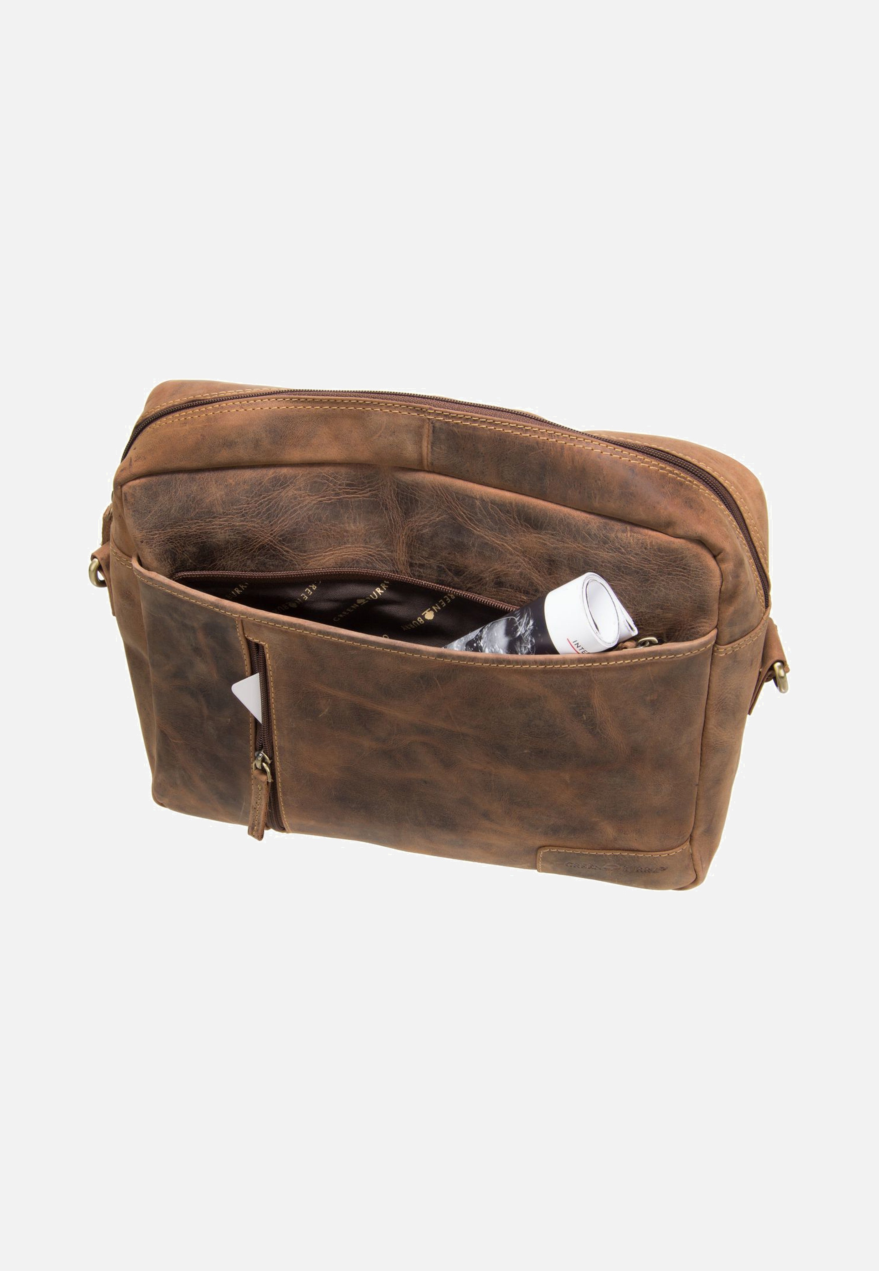 Greenburry - Vintage 1653 Reporter Bag Sattelbraun - Crossbody Bag | Men-Image