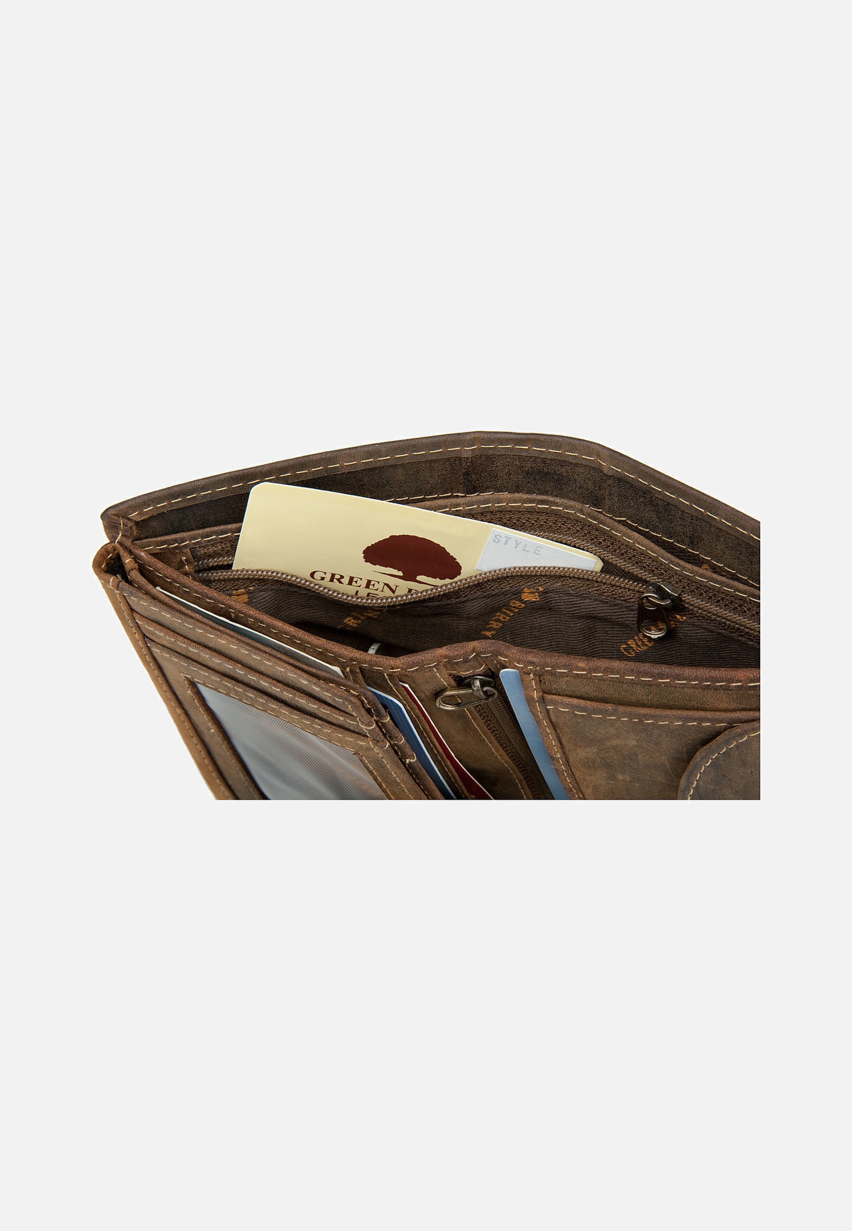 Greenburry Vintage Save Sattelbraun Wallet