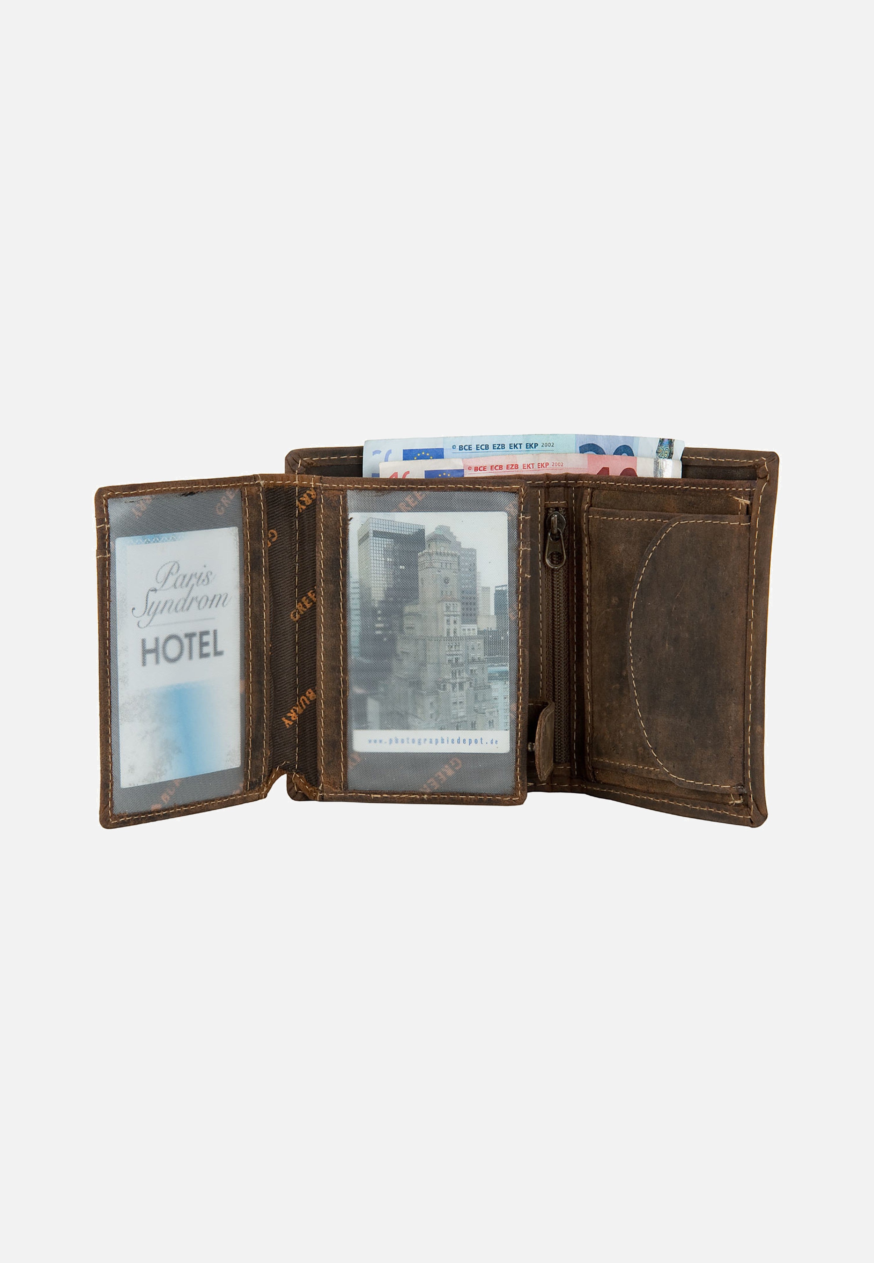 Greenburry Vintage Save Sattelbraun Wallet