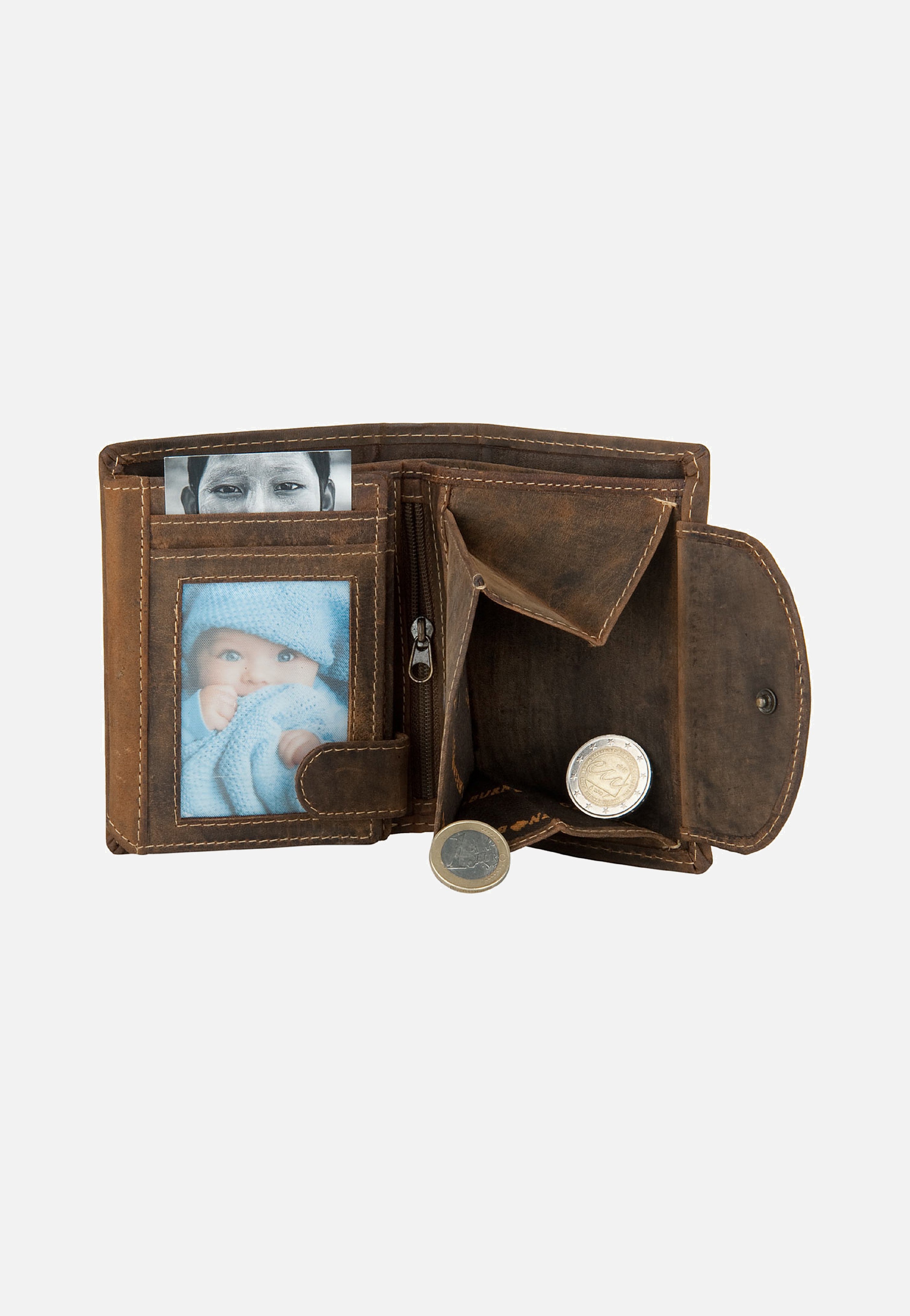 Greenburry Vintage Save Sattelbraun Wallet