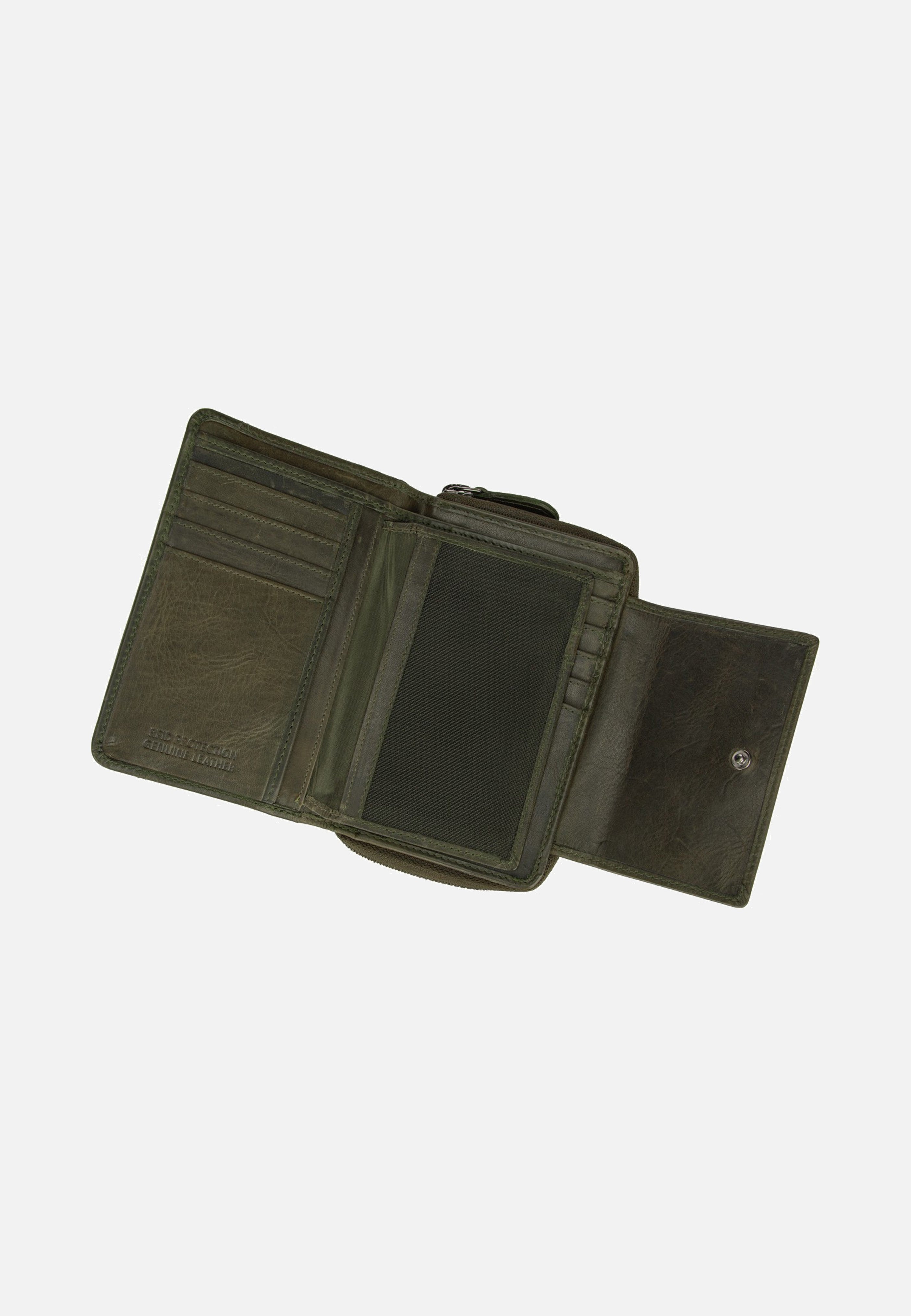 Greenburry Newport Rv-Damenbörse RFID British Green Wallet