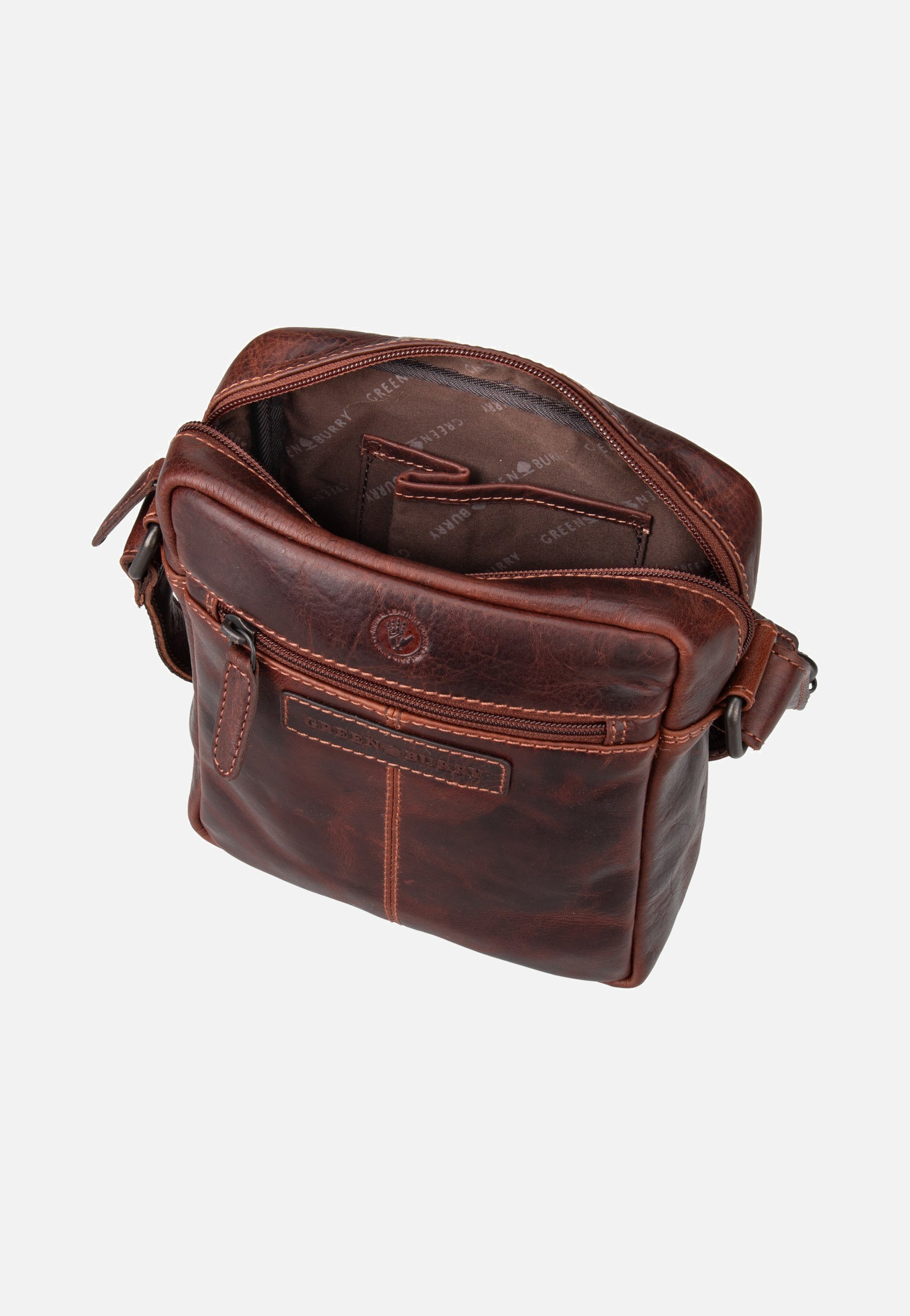 Greenburry Rugged Shoulderbag M Teak Brown Shoulder Bag