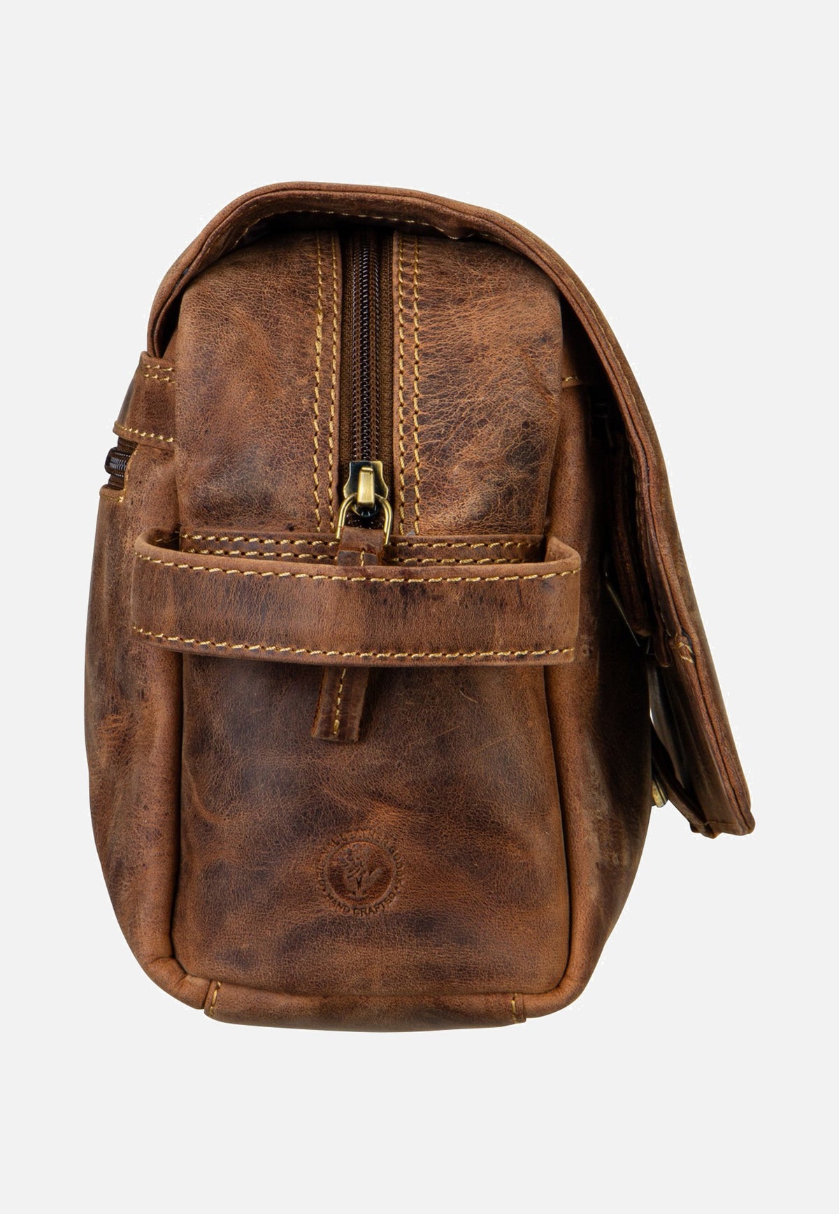 Greenburry Vintage 1737M Leder Sattelbraun Bolsa de aseo