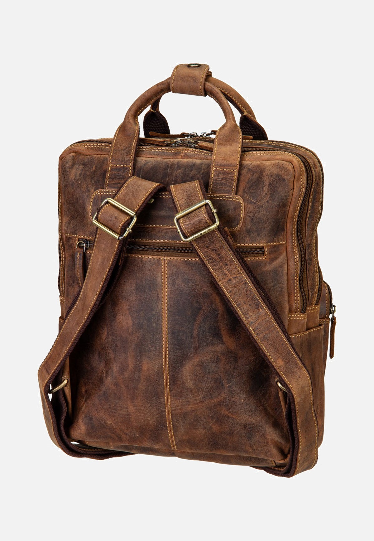 Greenburry Vintage Leder Sattelbraun Backpack
