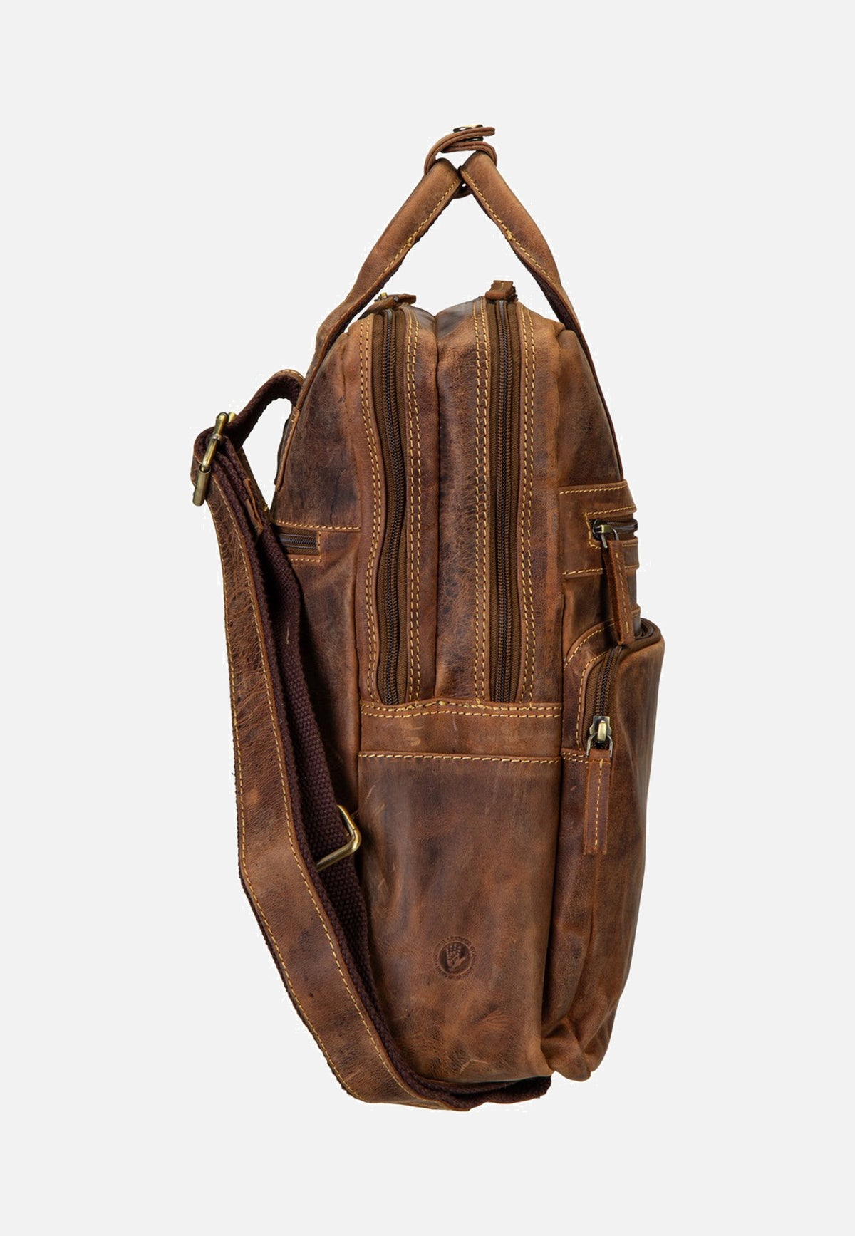 Greenburry Vintage Leder Sattelbraun Backpack