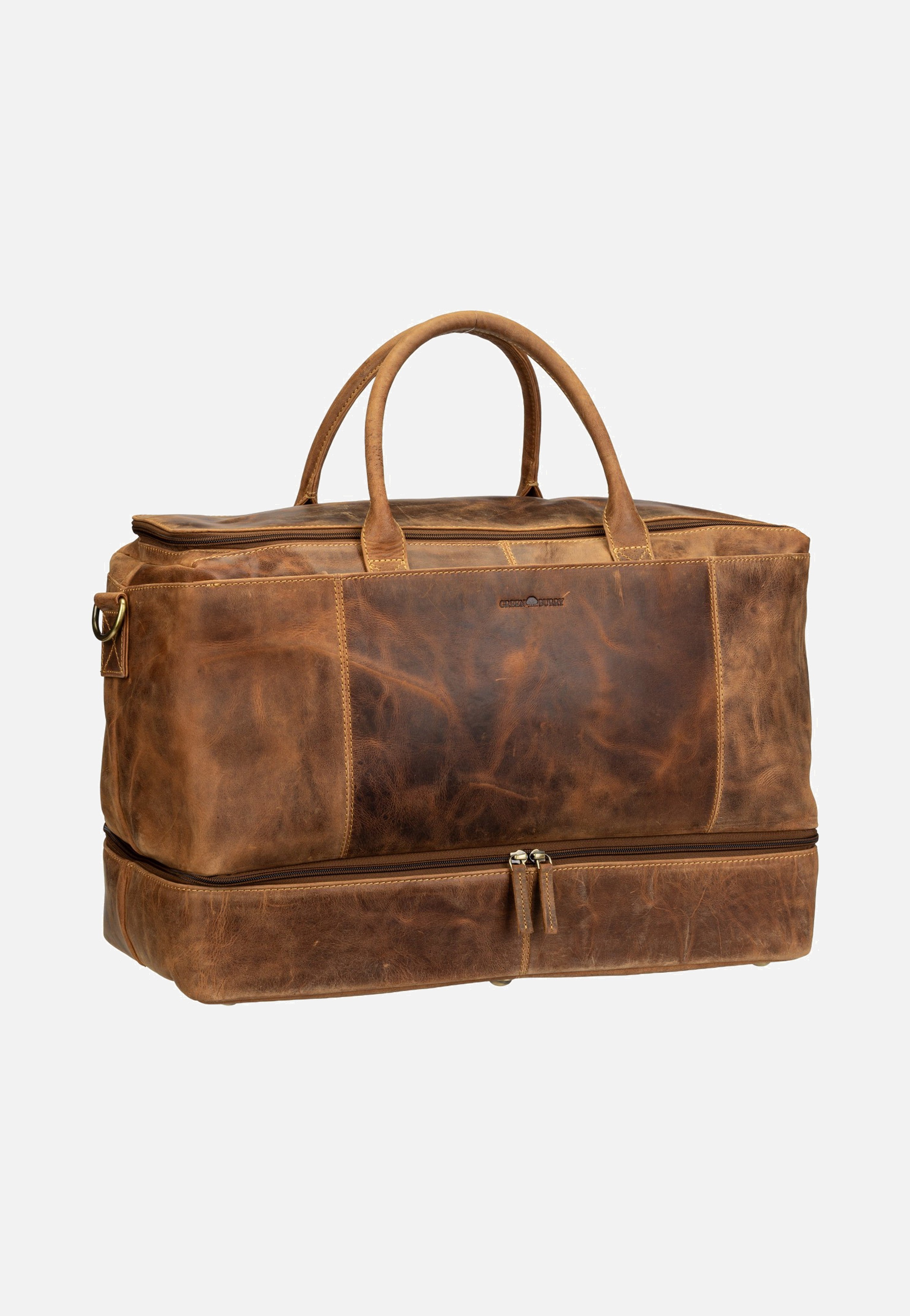 Greenburry Vintage Traveller Leder Sattelbraun Weekender