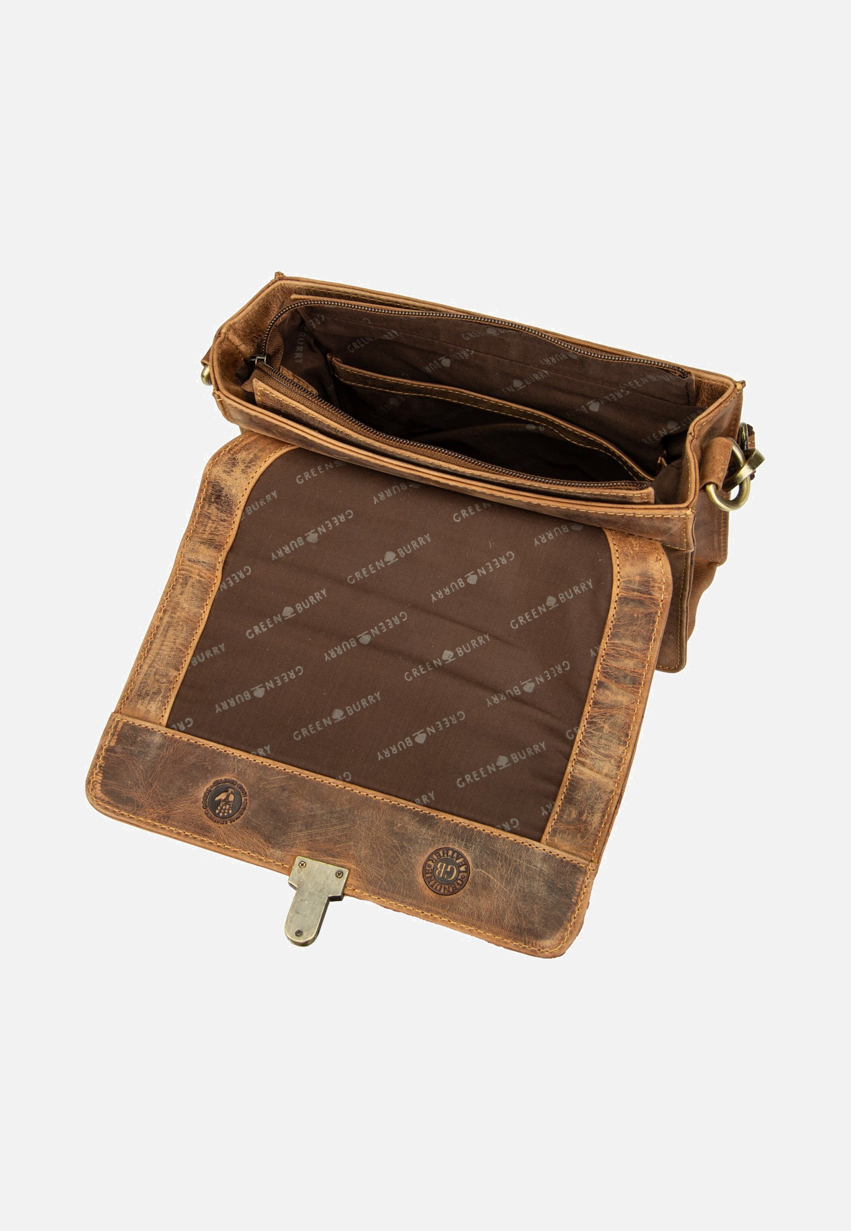 Greenburry Vintage Umhängetasche 1440 Sattelbraun Crossbody Bag  