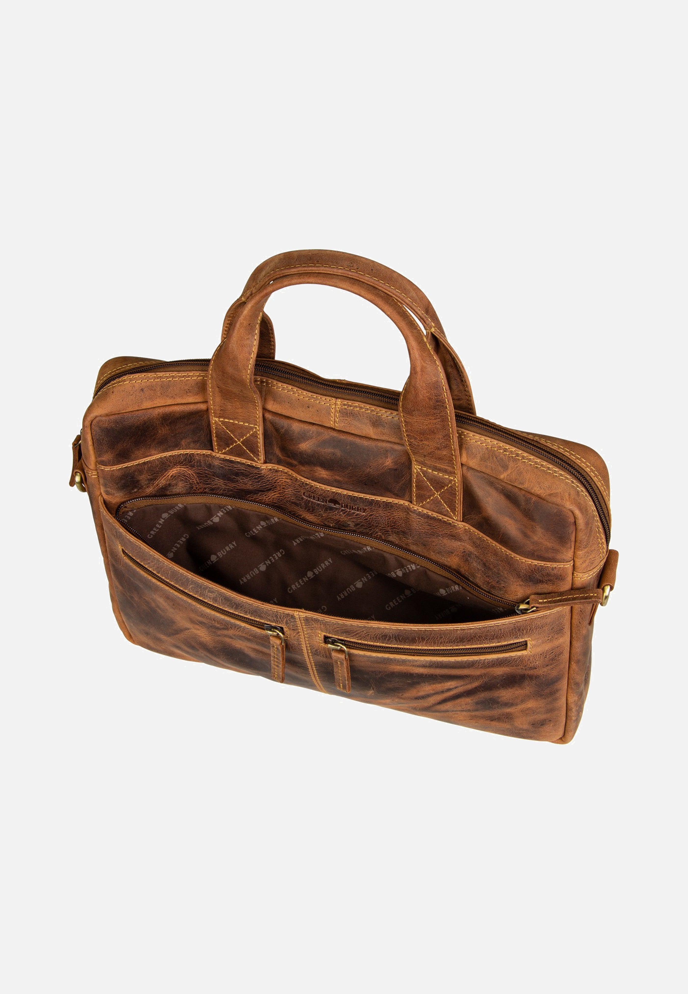 Greenburry Vintage Businessmappe Small Sattelbraun Briefcase