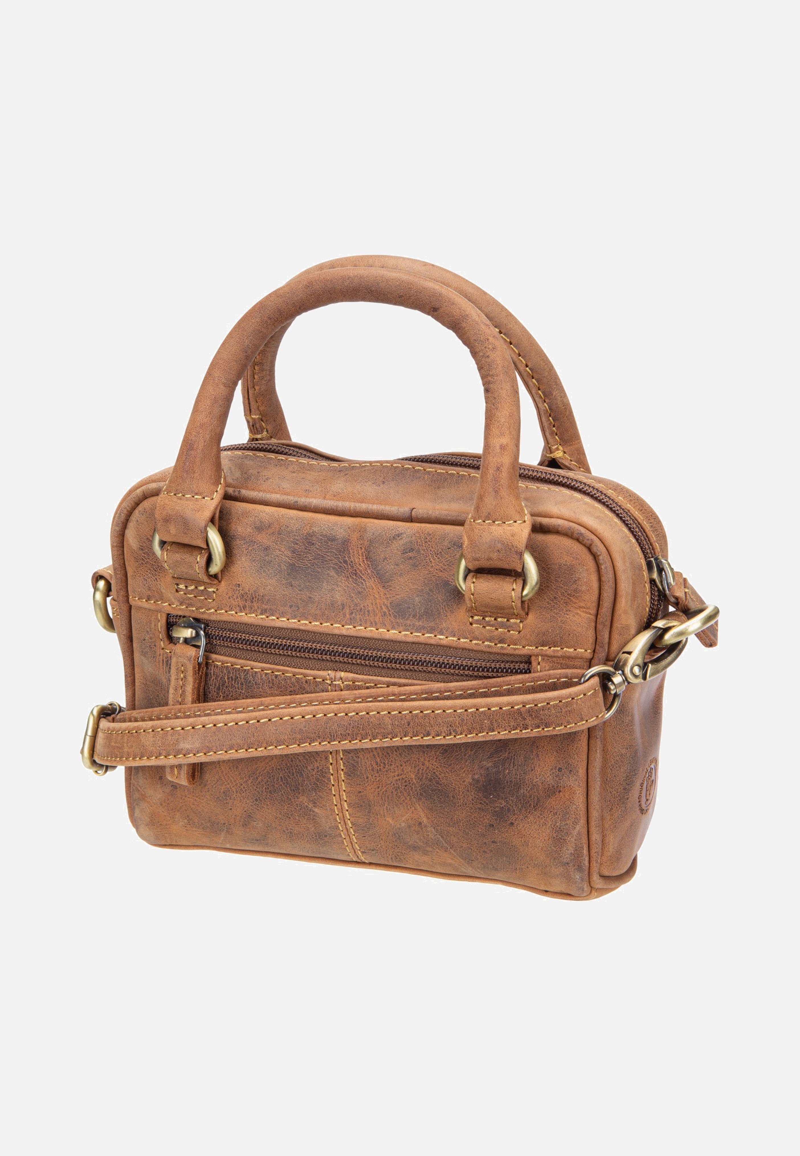 Greenburry Vintage Umhängetasche Mini Sattelbraun Crossbody Bag