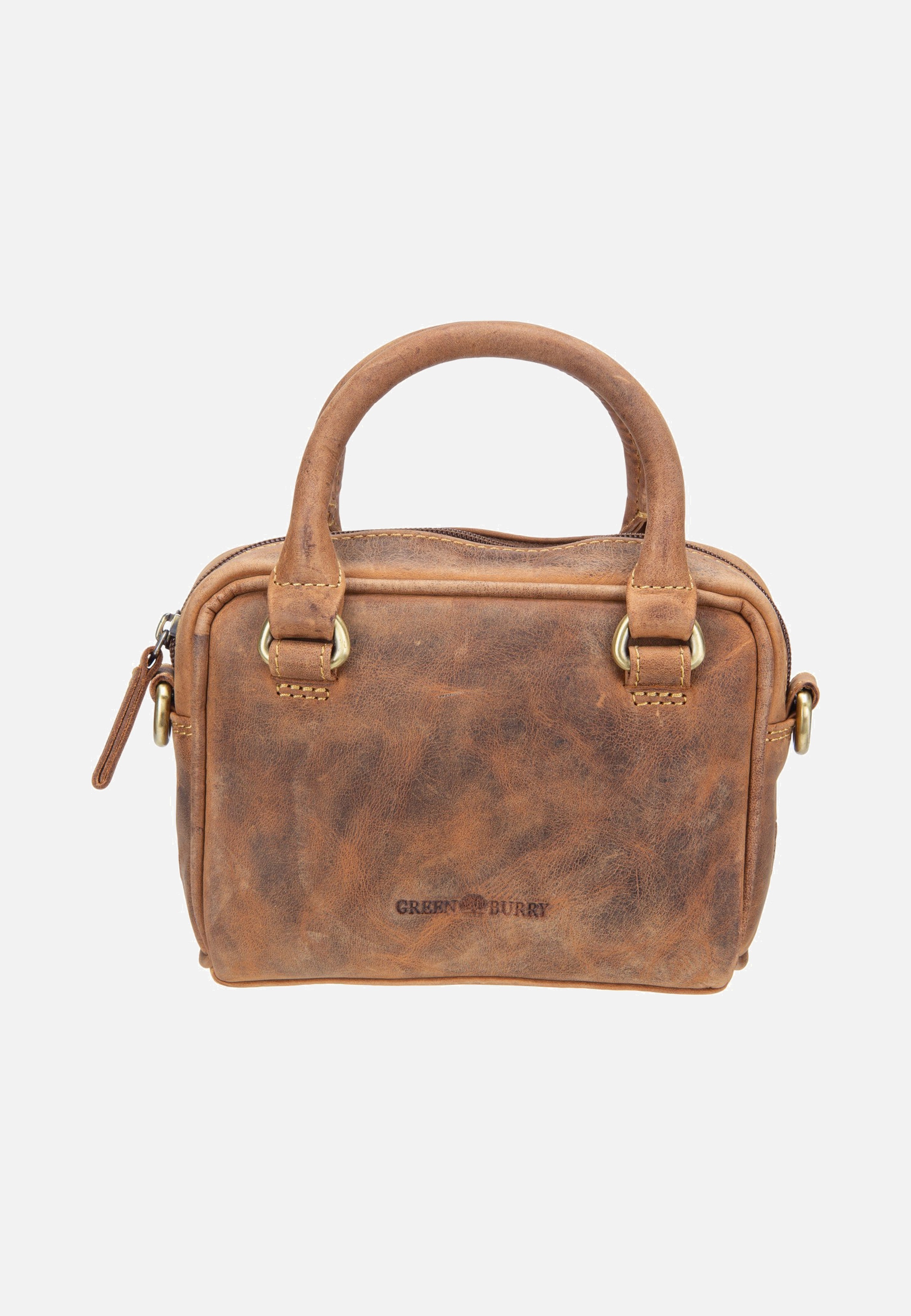 Greenburry Vintage Umhängetasche Mini Sattelbraun Crossbody Bag