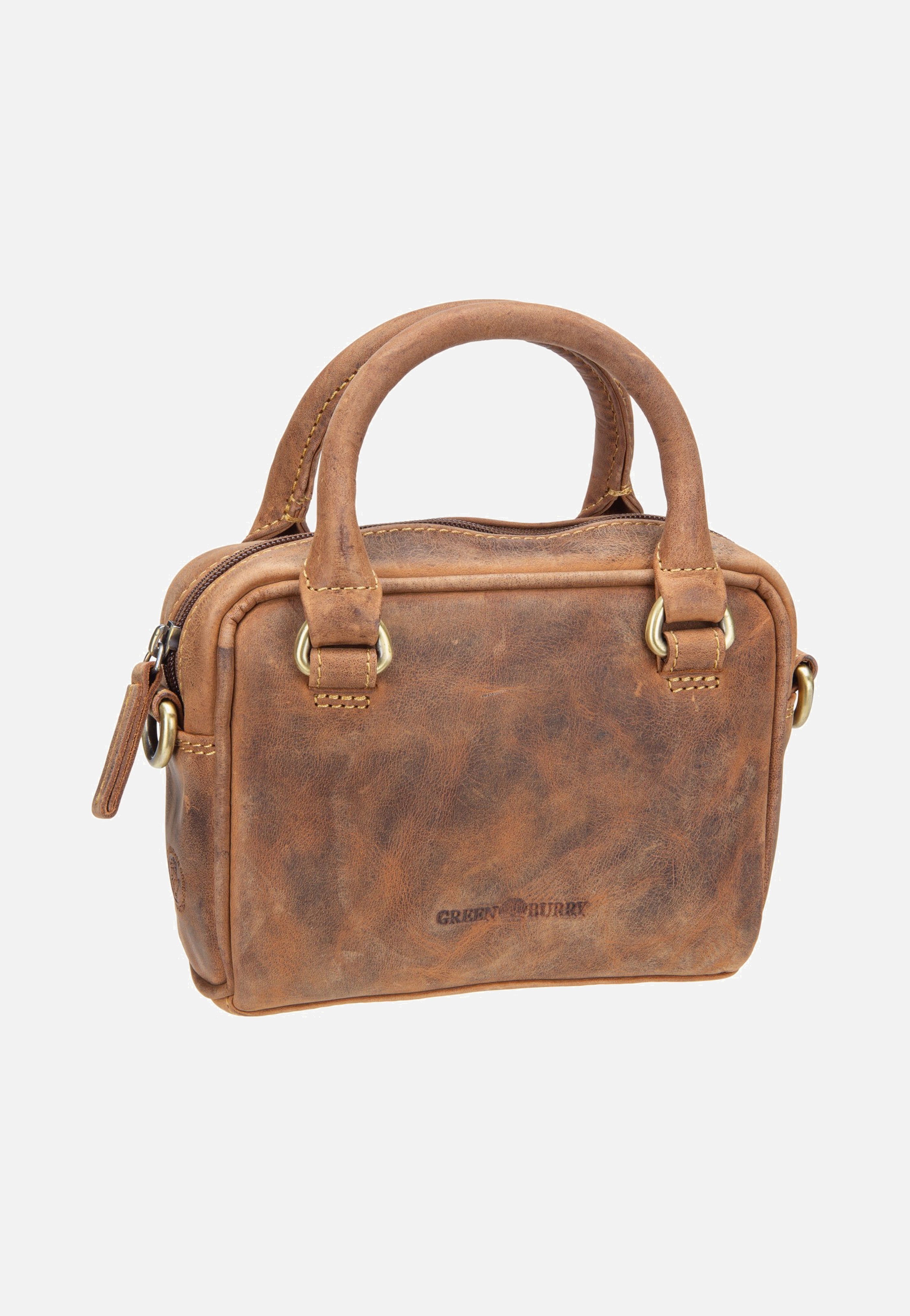 Greenburry Vintage Umhängetasche Mini Sattelbraun Crossbody Bag