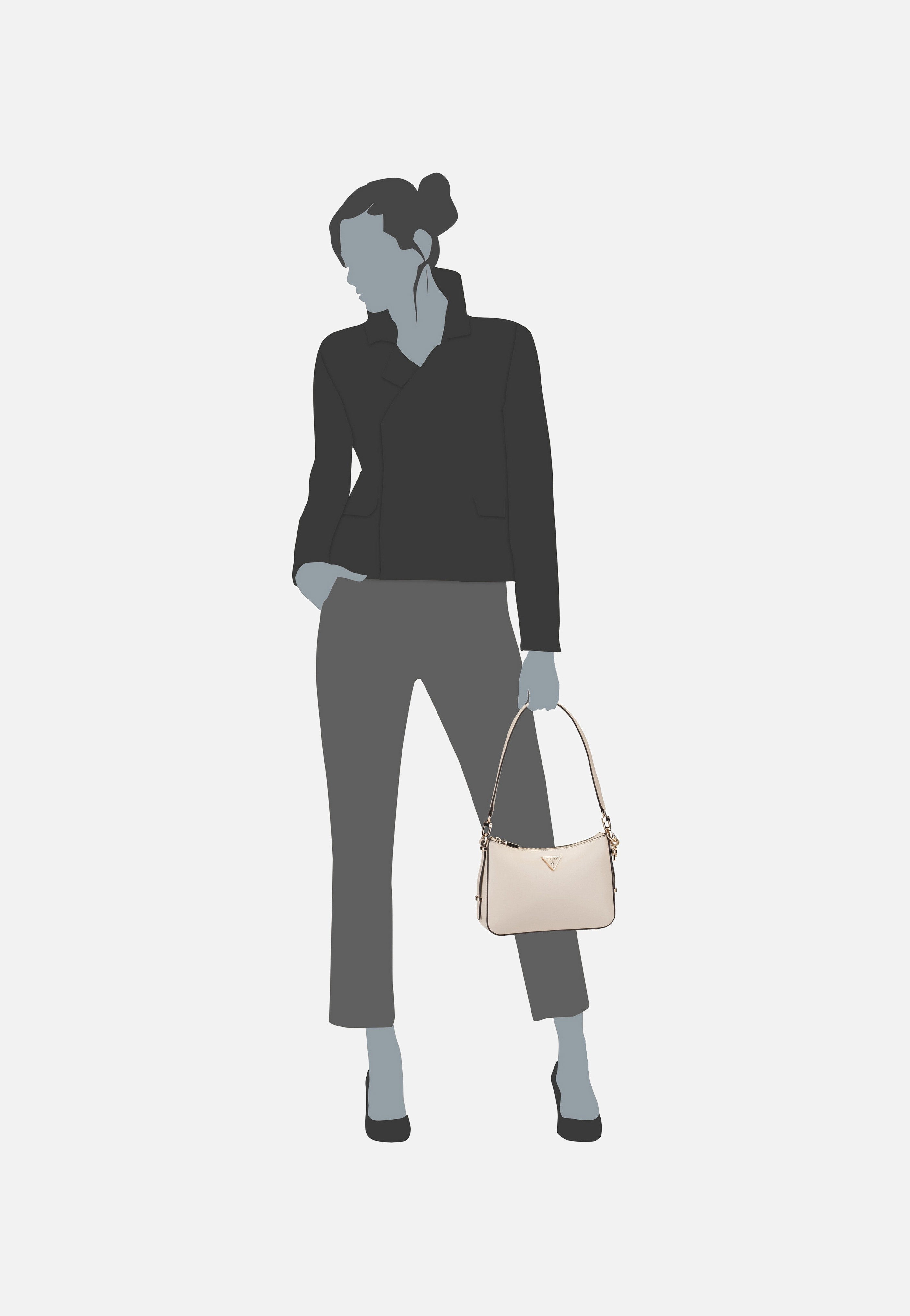 Guess - Daryna Tip Zip 93180 Bone - Evening Bag | Women-Image