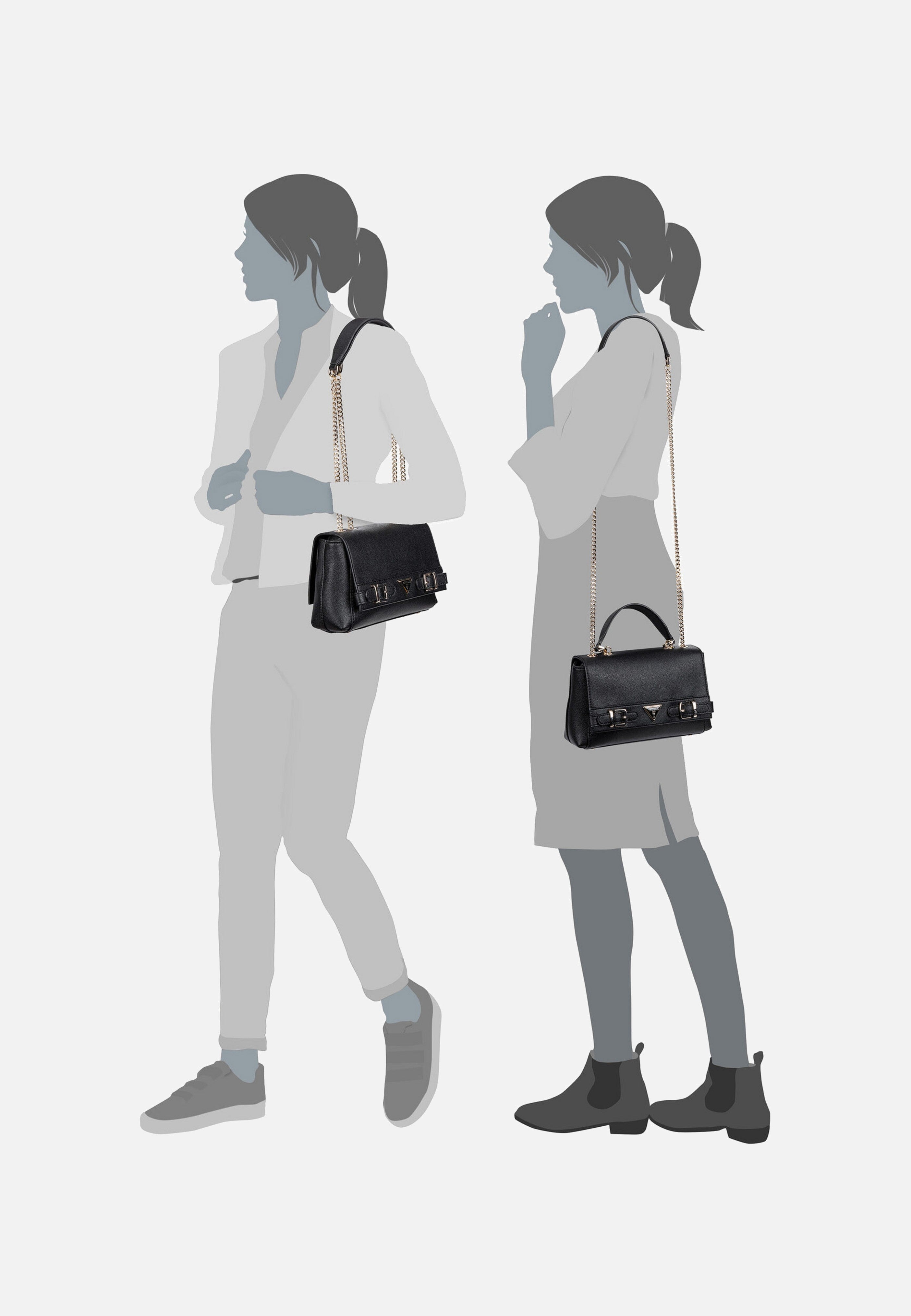 Guess - Eco Ali Convertible Flap 51121 Black - Crossbody Bag | Neutral-Image