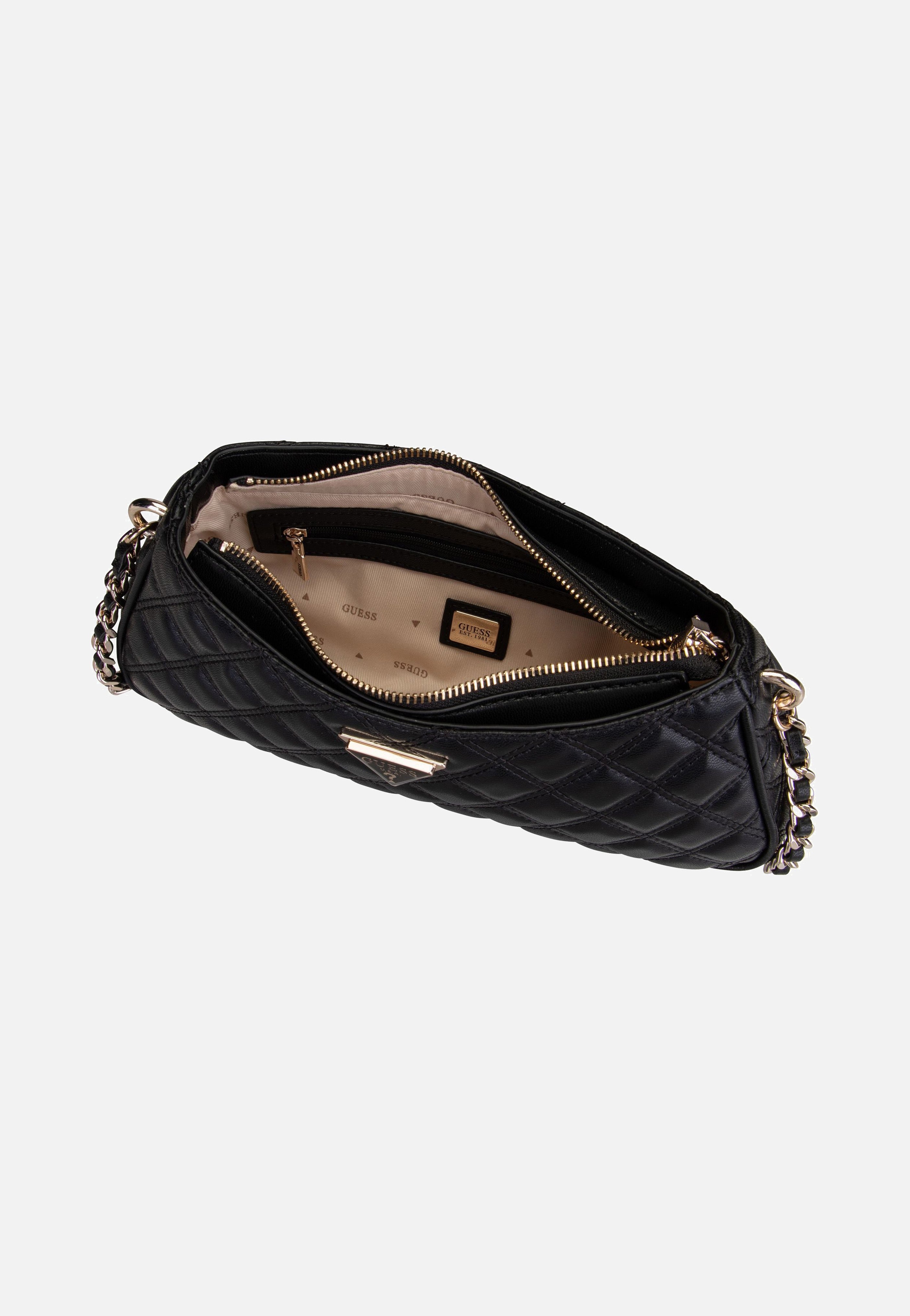 Guess Giully Top Zip 48160 Black Shoulder Bag