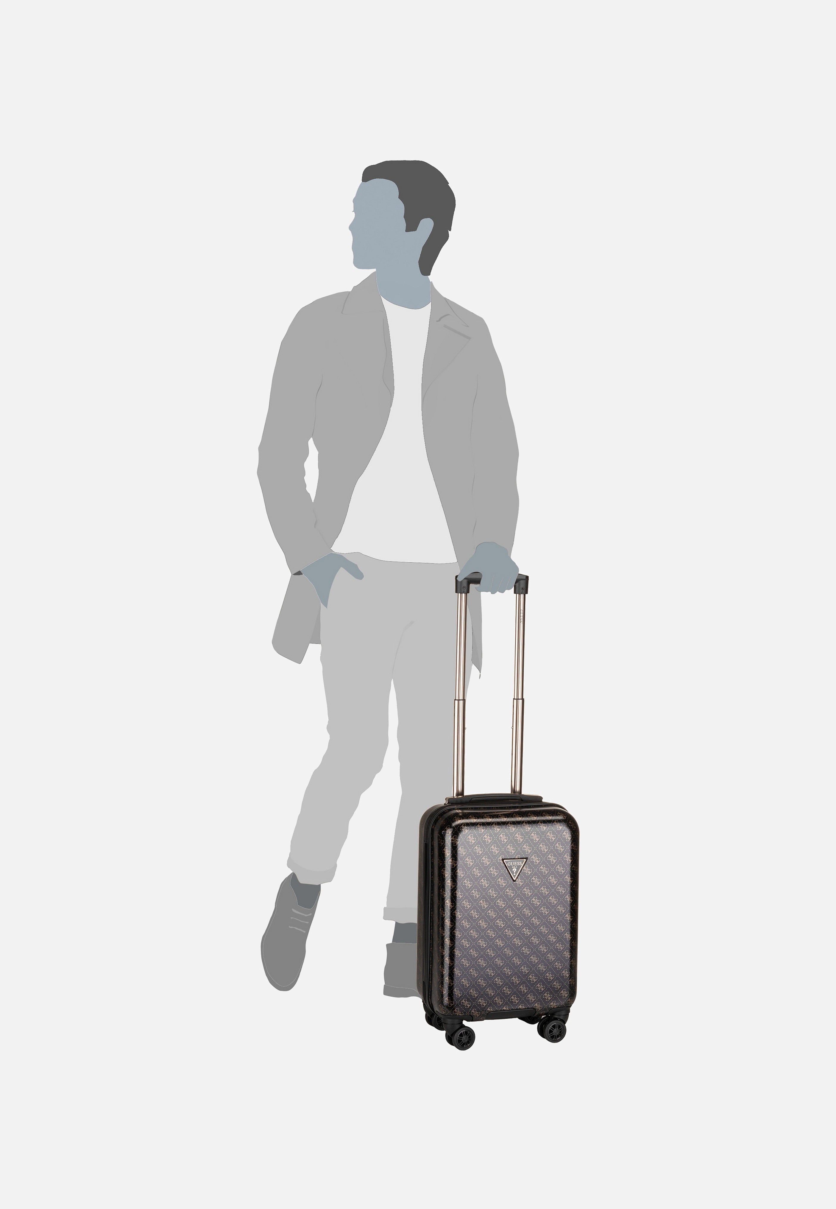 Guess - Jesco 18 in 8-Wheeler Brown - Suitcase | Neutral-Image